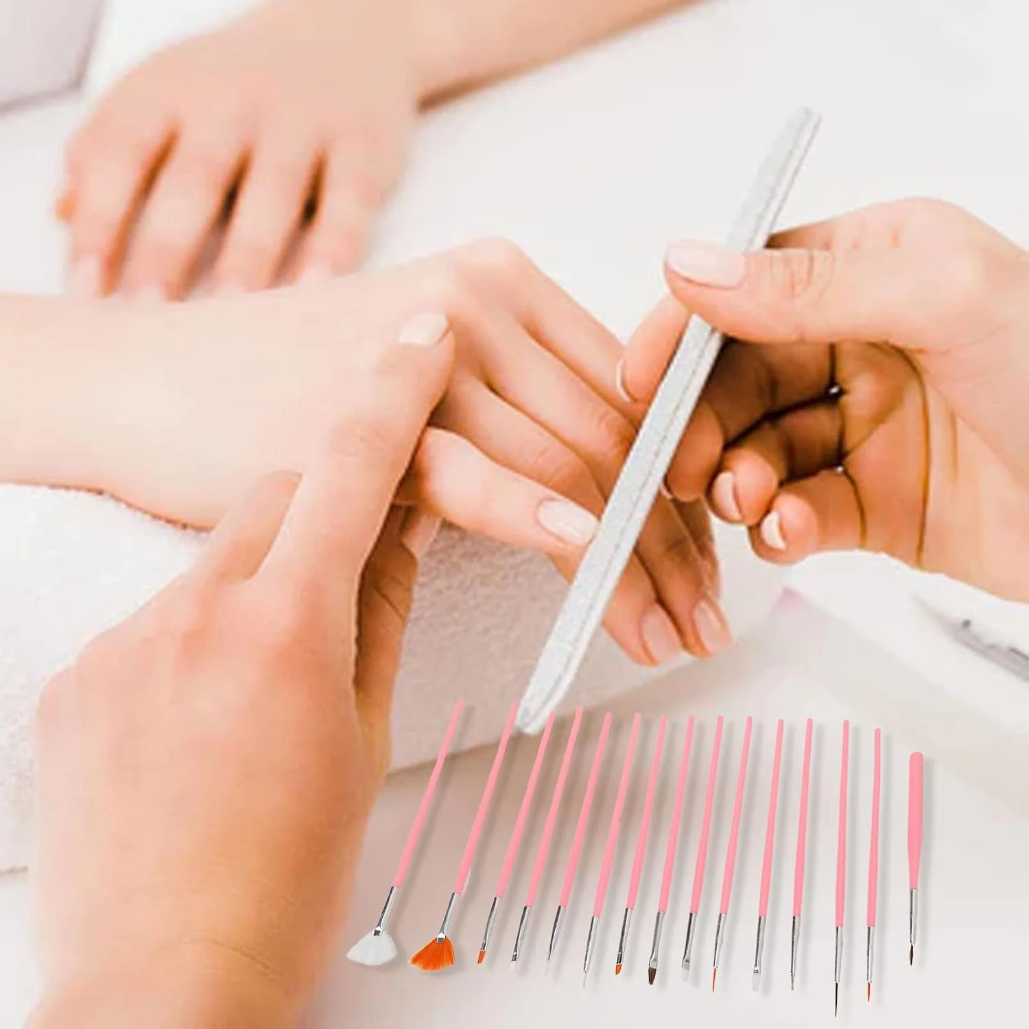 ست 15 عددی قلم طراحی ناخن، برس ژل اکستنشن ناخن با حکاکی دقیق صورتی برای ناخن های ژلی UV، اکستنشن ناخن، لاک ناخن ست 15 عددی قلم طراحی ناخن، برس ژل اکستنشن ناخن با حکاکی دقیق صورتی برای ناخن های ژلی UV، اکستنشن ناخن، لاک ناخن