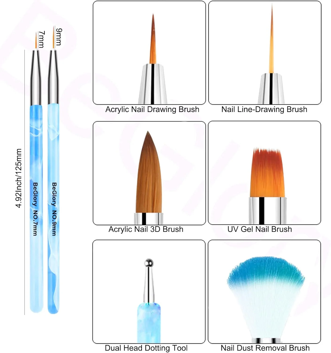 ست 21 عددی برس طراحی ناخن اکریلیک، قلم طراحی برس های اکریلیک برای ژل UV، قلم طراحی ناخن، برس های ژل اکستنشن پلی، قلم نقطه گذاری، قلم حکاکی، قلم نقاشی گل، مناسب برای استفاده خانگی و سالن (آبی) ست 21 عددی برس طراحی ناخن اکریلیک، قلم طراحی برس های اکریلیک برای ژل UV، قلم طراحی ناخن، برس های ژل اکستنشن پلی، قلم نقطه گذاری، قلم حکاکی، قلم نقاشی گل، مناسب برای استفاده خانگی و سالن (آبی)
