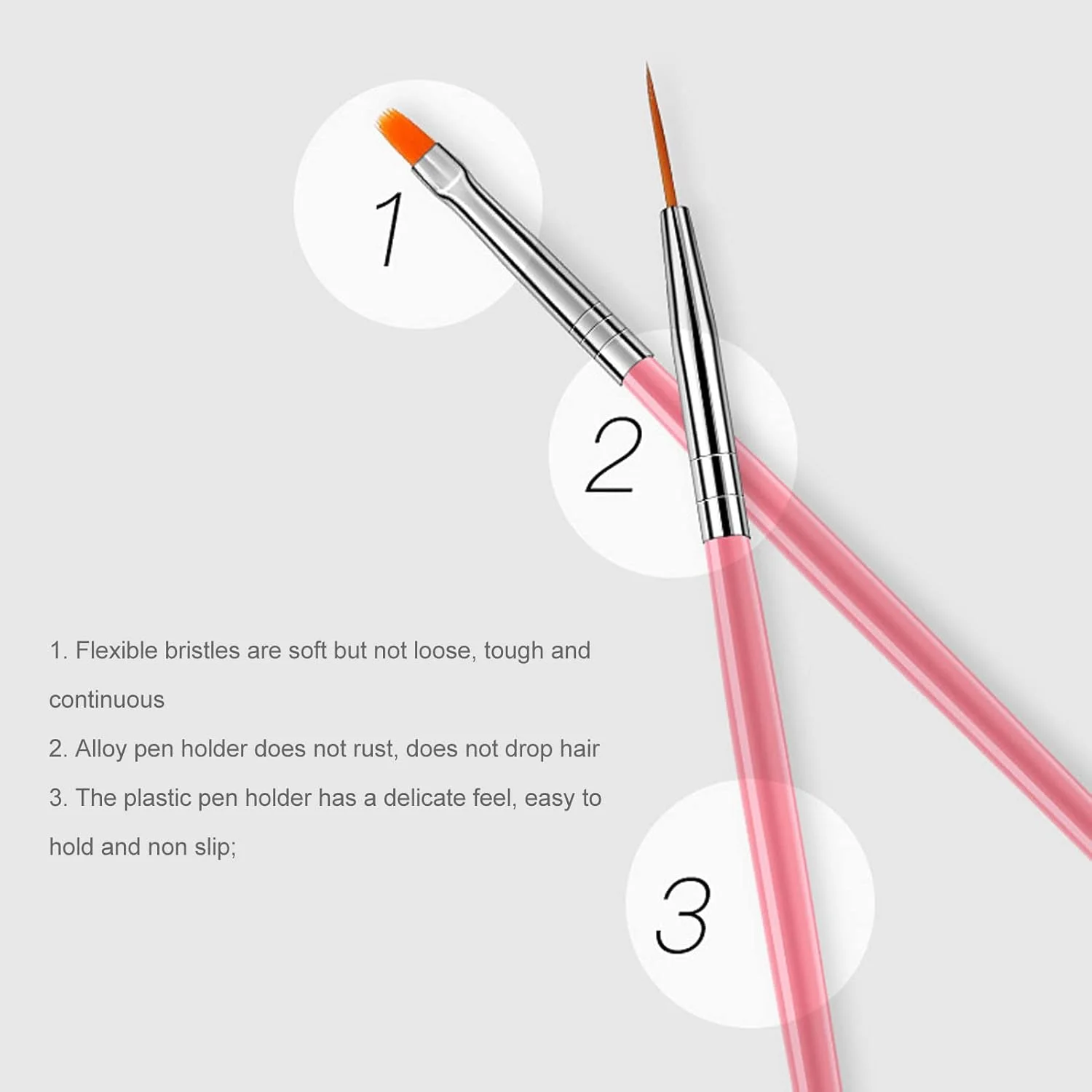 ست قلم موی طراحی ناخن 15 عددی، قلم موی ژل اکستنشن ناخن با حکاکی دقیق صورتی، برس های طراحی ناخن برای استفاده خانگی و سالن ناخن ست قلم موی طراحی ناخن 15 عددی، قلم موی ژل اکستنشن ناخن با حکاکی دقیق صورتی، برس های طراحی ناخن برای استفاده خانگی و سالن ناخن