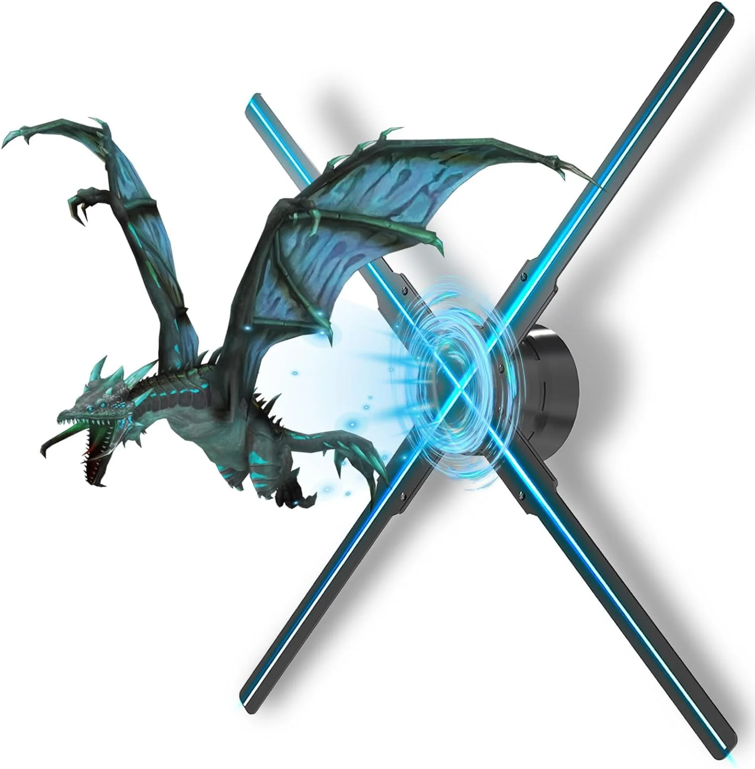 فن نمایشگر تبلیغاتی هولوگرام سه بعدی VoOqo، فن هولوگرام سه بعدی 45 سانتی متری با برنامه WiFi و کنترل از راه دور، پروژکتور ویدئویی هولوگرافی 510 مهره چراغ LED، رزولوشن 1600 * 510