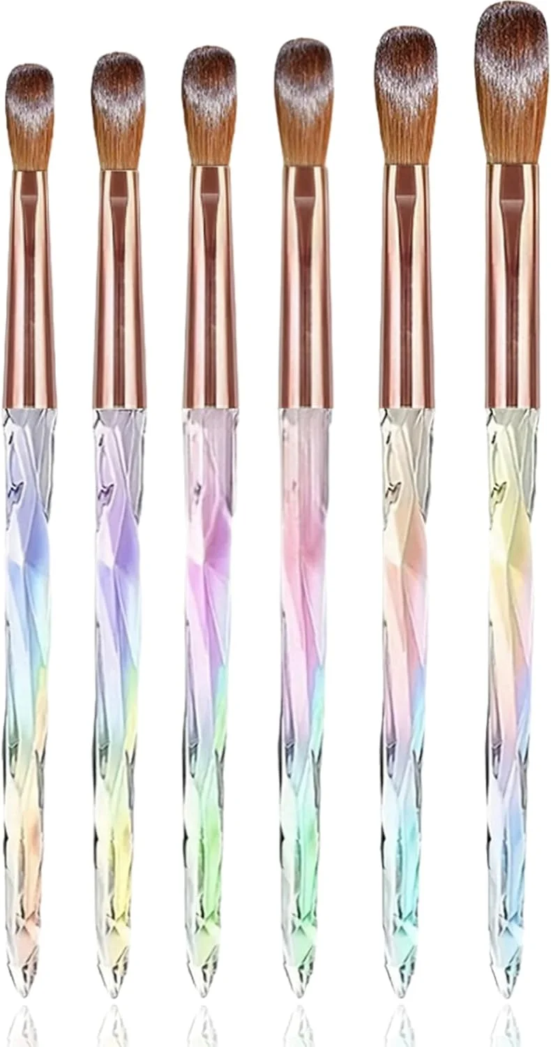 ست 6 عددی برس ناخن کریستالی، سایز سر برس 0.95/1.15/1.45/1.5/1.65/2 سانتی متر / مناسب برای اکستنشن پودر کریستال ناخن حرفه ای و طراحی سه بعدی ناخن برای ابزارهای مانیکور خانگی DIY ست 6 عددی برس ناخن کریستالی، سایز سر برس 0.95/1.15/1.45/1.5/1.65/2 سانتی متر / مناسب برای اکستنشن پودر کریستال ناخن حرفه ای و طراحی سه بعدی ناخن برای ابزارهای مانیکور خانگی DIY