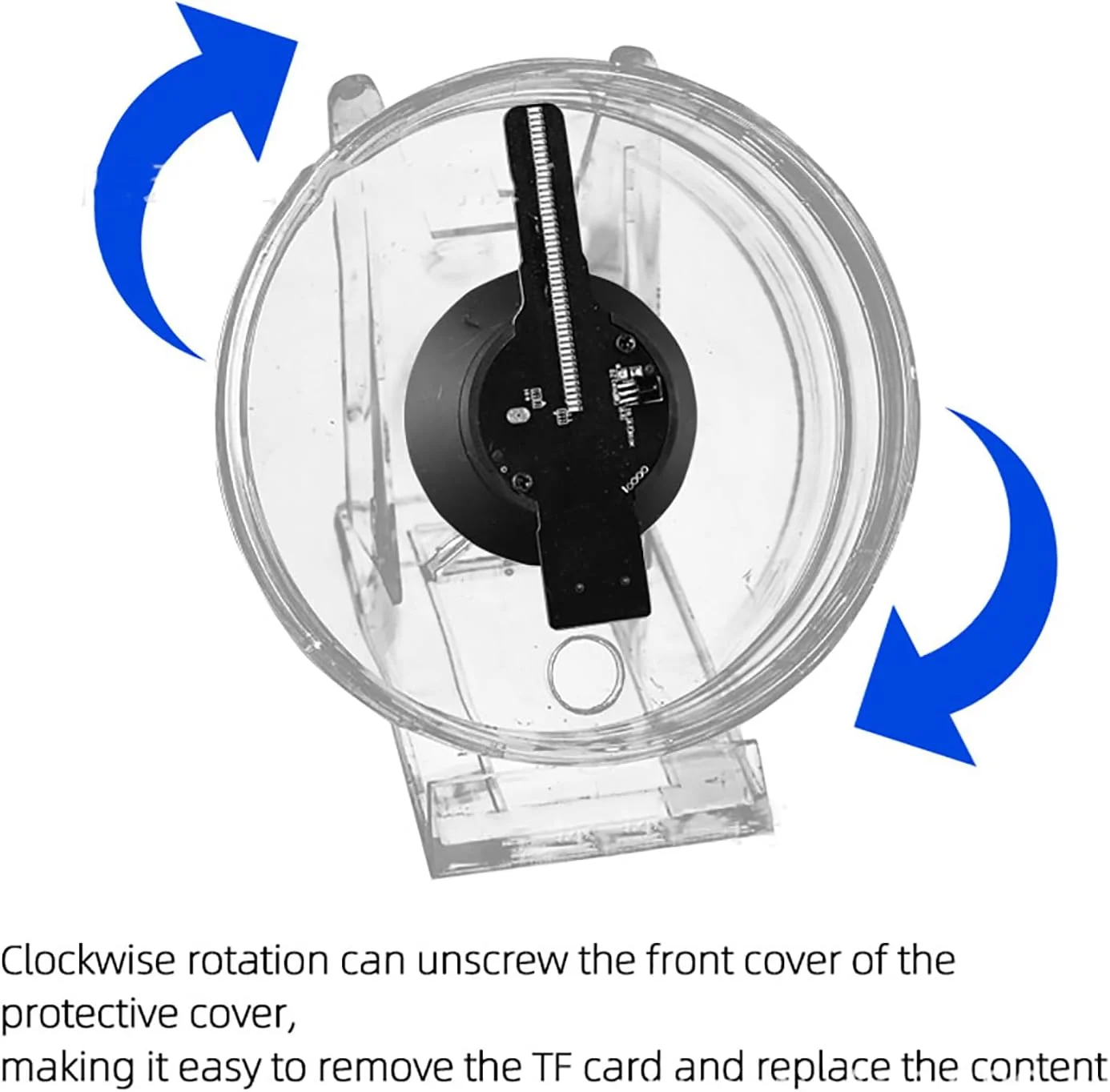 فن هولوگرام سه بعدی VoOqo، فن LED رومیزی وای فای پخش کننده لامپ هولوگرافی 4.7 اینچی، با کنترل از راه دور و پوشش محافظ، برای هالووین، کریسمس، فروشگاه، بار، تبلیغات مهمانی