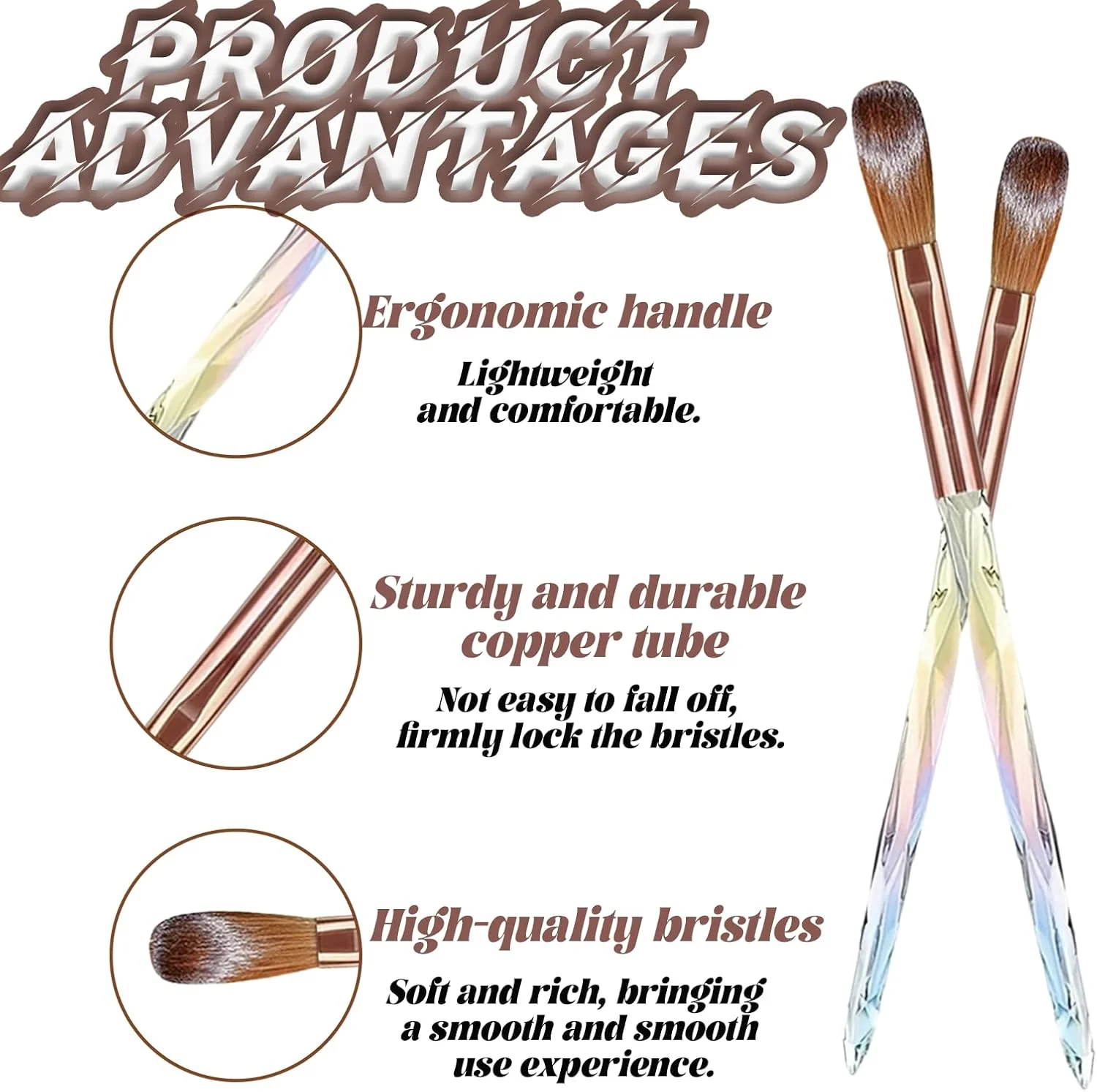 ست 6 عددی برس ناخن کریستالی، سایز سر برس 0.95/1.15/1.45/1.5/1.65/2 سانتی متر / مناسب برای اکستنشن پودر کریستال ناخن حرفه ای و طراحی سه بعدی ناخن برای ابزارهای مانیکور خانگی DIY ست 6 عددی برس ناخن کریستالی، سایز سر برس 0.95/1.15/1.45/1.5/1.65/2 سانتی متر / مناسب برای اکستنشن پودر کریستال ناخن حرفه ای و طراحی سه بعدی ناخن برای ابزارهای مانیکور خانگی DIY