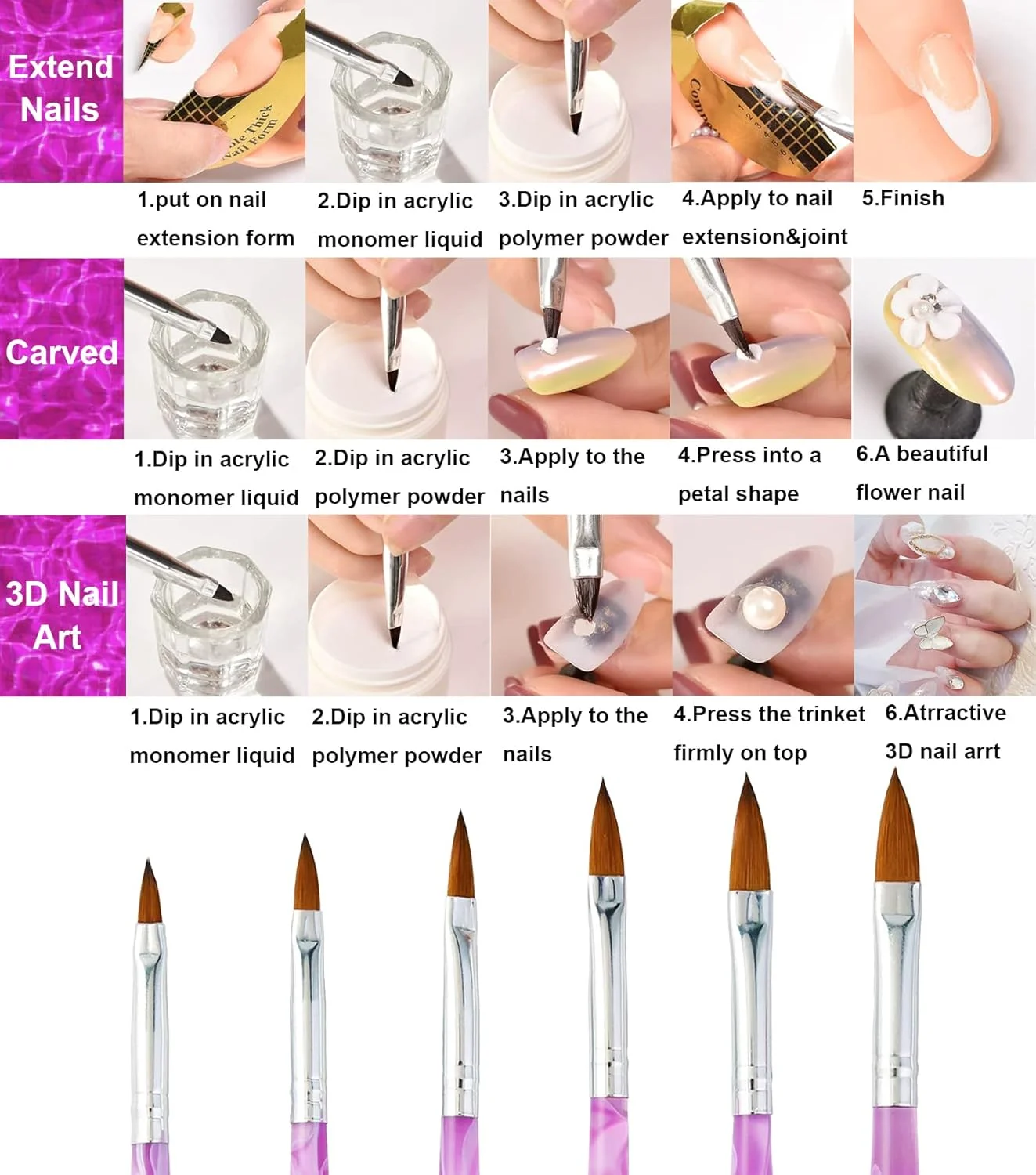 ست 21 عددی قلم طراحی ناخن اکریلیک، قلم های طراحی ناخن اکریلیک برای قلم طراحی ناخن ژل UV، قلم های ژل پولی اکستنشن، قلم نقطه گذاری، قلم حکاکی، قلم طراحی گل، مناسب برای استفاده خانگی و سالن (بنفش) ست 21 عددی قلم طراحی ناخن اکریلیک، قلم های طراحی ناخن اکریلیک برای قلم طراحی ناخن ژل UV، قلم های ژل پولی اکستنشن، قلم نقطه گذاری، قلم حکاکی، قلم طراحی گل، مناسب برای استفاده خانگی و سالن (بنفش)