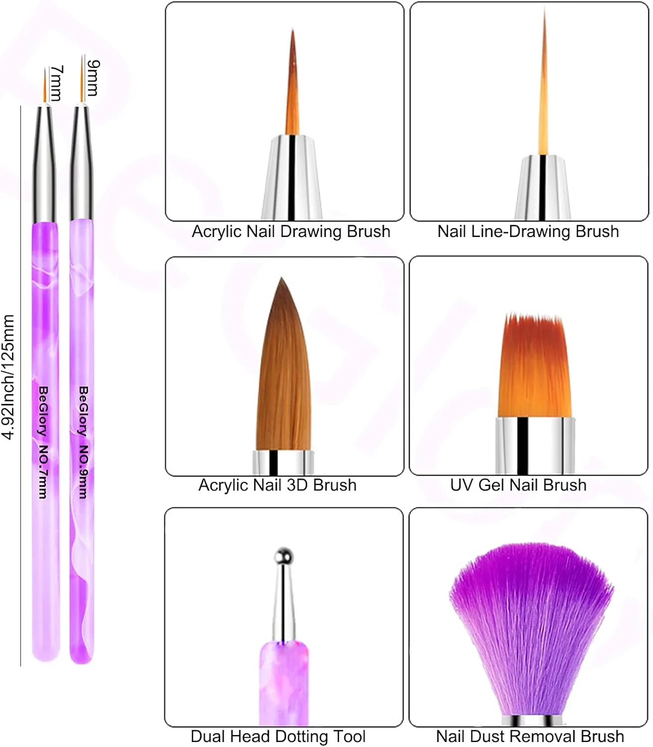 ست 21 عددی قلم طراحی ناخن اکریلیک، قلم های طراحی ناخن اکریلیک برای قلم طراحی ناخن ژل UV، قلم های ژل پولی اکستنشن، قلم نقطه گذاری، قلم حکاکی، قلم طراحی گل، مناسب برای استفاده خانگی و سالن (بنفش) ست 21 عددی قلم طراحی ناخن اکریلیک، قلم های طراحی ناخن اکریلیک برای قلم طراحی ناخن ژل UV، قلم های ژل پولی اکستنشن، قلم نقطه گذاری، قلم حکاکی، قلم طراحی گل، مناسب برای استفاده خانگی و سالن (بنفش)