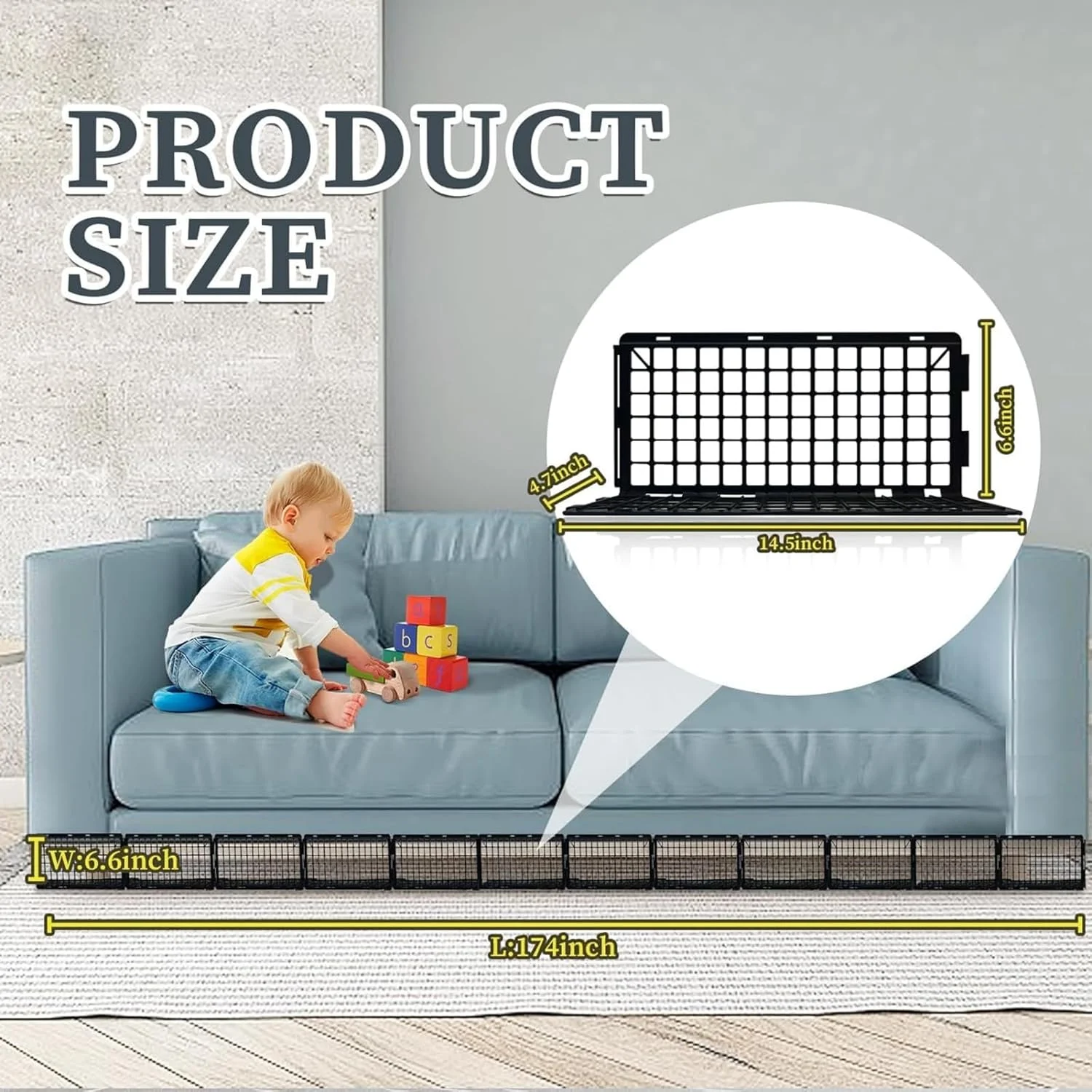 مسدود کننده زیر مبل سامگت، مسدود کننده زیر تخت برای اسباب بازی حیوانات خانگی، 12 عدد محافظ مبلمان برای جلوگیری از ورود گربه ها و سگ ها به زیر شکاف مبل، 37 * 17 سانتی متر، طول کل 442 سانتی متر مسدود کننده زیر مبل سامگت، مسدود کننده زیر تخت برای اسباب بازی حیوانات خانگی، 12 عدد محافظ مبلمان برای جلوگیری از ورود گربه ها و سگ ها به زیر شکاف مبل، 37 * 17 سانتی متر، طول کل 442 سانتی متر