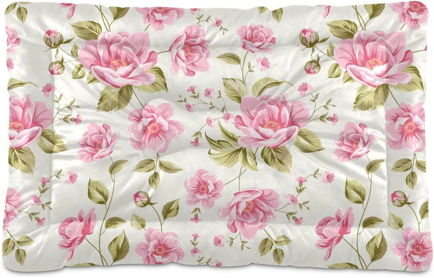 تخت خواب گل رز Sletend، تشک تخت خواب سگ، پد جاذب غیر لغزنده، تشک خواب حیوانات خانگی برای سگ های کوچک، متوسط ​​و بزرگ، توله سگ و گربه، 24 اینچ در 18 اینچ