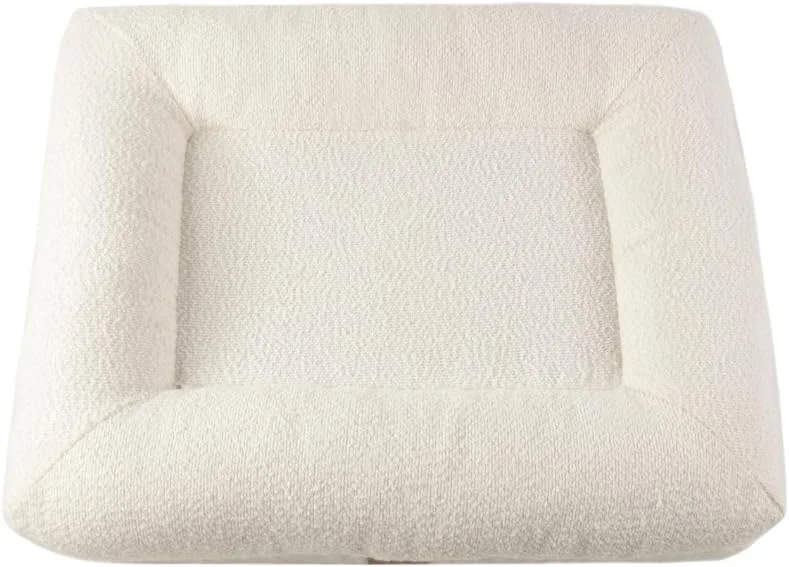 تخت خواب کوچک سگ - تخت حیوانات خانگی زیبا با پارچه بوکله سفید - روکش قابل جابجایی و شستشو - فوم جعبه تخم مرغی برای پشتیبانی از مفاصل (عرض: 73 x عمق 58 x ارتفاع: 15 سانتی متر). AND Paws Co. تخت خواب کوچک سگ - تخت حیوانات خانگی زیبا با پارچه بوکله سفید - روکش قابل جابجایی و شستشو - فوم جعبه تخم مرغی برای پشتیبانی از مفاصل (عرض: 73 x عمق 58 x ارتفاع: 15 سانتی متر). AND Paws Co.