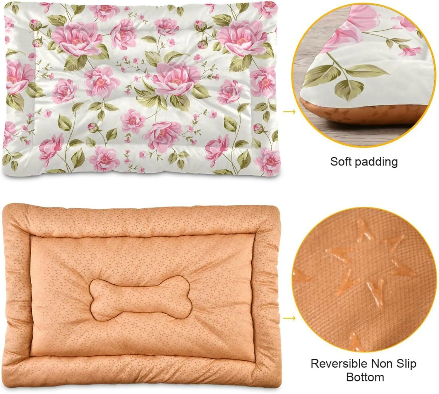 تخت خواب گل رز Sletend، تشک تخت خواب سگ، پد جاذب غیر لغزنده، تشک خواب حیوانات خانگی برای سگ های کوچک، متوسط و بزرگ، توله سگ و گربه، 24 اینچ در 18 اینچ تخت خواب گل رز Sletend، تشک تخت خواب سگ، پد جاذب غیر لغزنده، تشک خواب حیوانات خانگی برای سگ های کوچک، متوسط و بزرگ، توله سگ و گربه، 24 اینچ در 18 اینچ