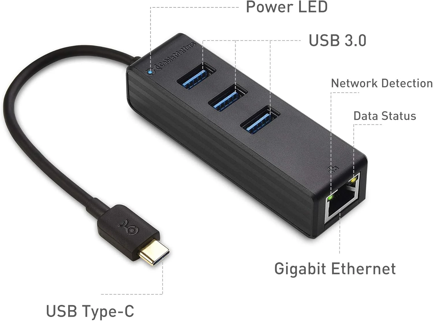 هاب 4 در 1 USB C Cable Matters با اترنت، پشتیبانی از گیگابیت اترنت (شبکه USB C، آداپتور USB C به اترنت، هاب اترنت USB C، آداپتور تاندربولت اترنت) با شبکه 10/100/1000 مگابیت در ثانیه - مشکی هاب 4 در 1 USB C Cable Matters با اترنت، پشتیبانی از گیگابیت اترنت (شبکه USB C، آداپتور USB C به اترنت، هاب اترنت USB C، آداپتور تاندربولت اترنت) با شبکه 10/100/1000 مگابیت در ثانیه - مشکی