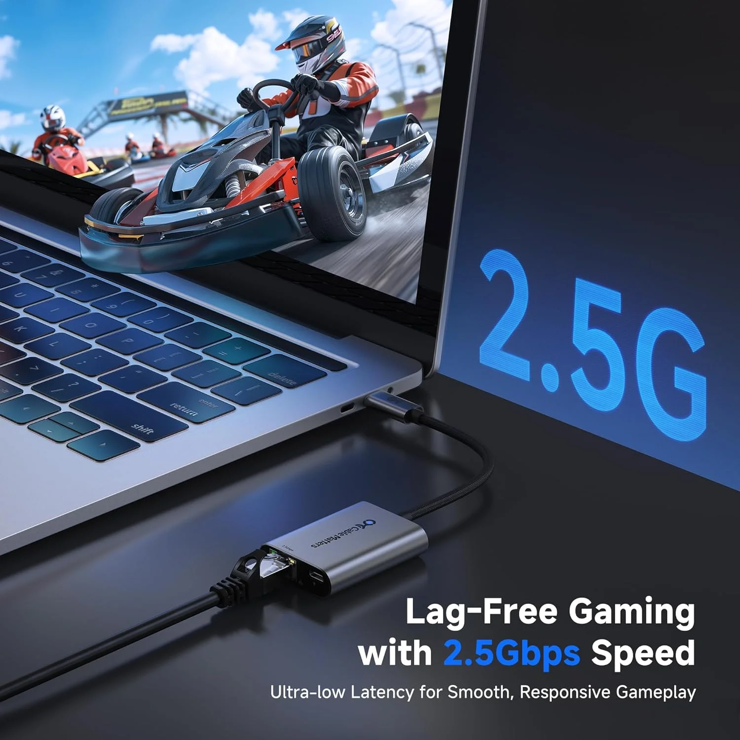 آداپتور USB-C به اترنت 2.5 گیگابیتی Cable Matters با شارژ 140 واتی، سرعت شبکه 2.5 گیگابیت، آداپتور USB-C به اترنت سازگار با USB4، Thunderbolt 4/5، MacBook، لپ تاپ و دستگاه های USBC آداپتور USB-C به اترنت 2.5 گیگابیتی Cable Matters با شارژ 140 واتی، سرعت شبکه 2.5 گیگابیت، آداپتور USB-C به اترنت سازگار با USB4، Thunderbolt 4/5، MacBook، لپ تاپ و دستگاه های USBC
