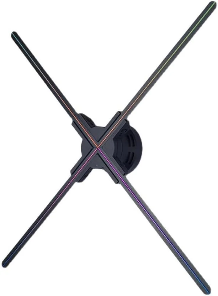 فن هولوگرام سه بعدی VIOLK، فن نمایش تبلیغاتی، پروژکتور ویدئویی فن، پخش کننده تبلیغات هولوگرام، با 672 مهره نور، زاویه دید 178 درجه برای علائم فروشگاه، بارها، کلوپ ها جلوه بصری سه بعدی