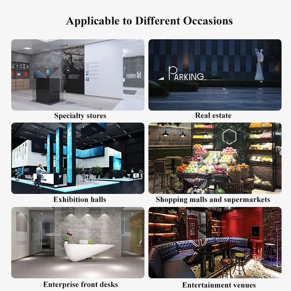 فن نمایشگر تبلیغاتی هولوگرافیک TXBMLDPY، فن مینی هولوگرام سه بعدی با کنترل از راه دور و زاویه دید 160 درجه، 256 مهره LED، رزولوشن 512 * 512PX، فن رومیزی برای مرکز خرید، فروشگاه، بار، UK