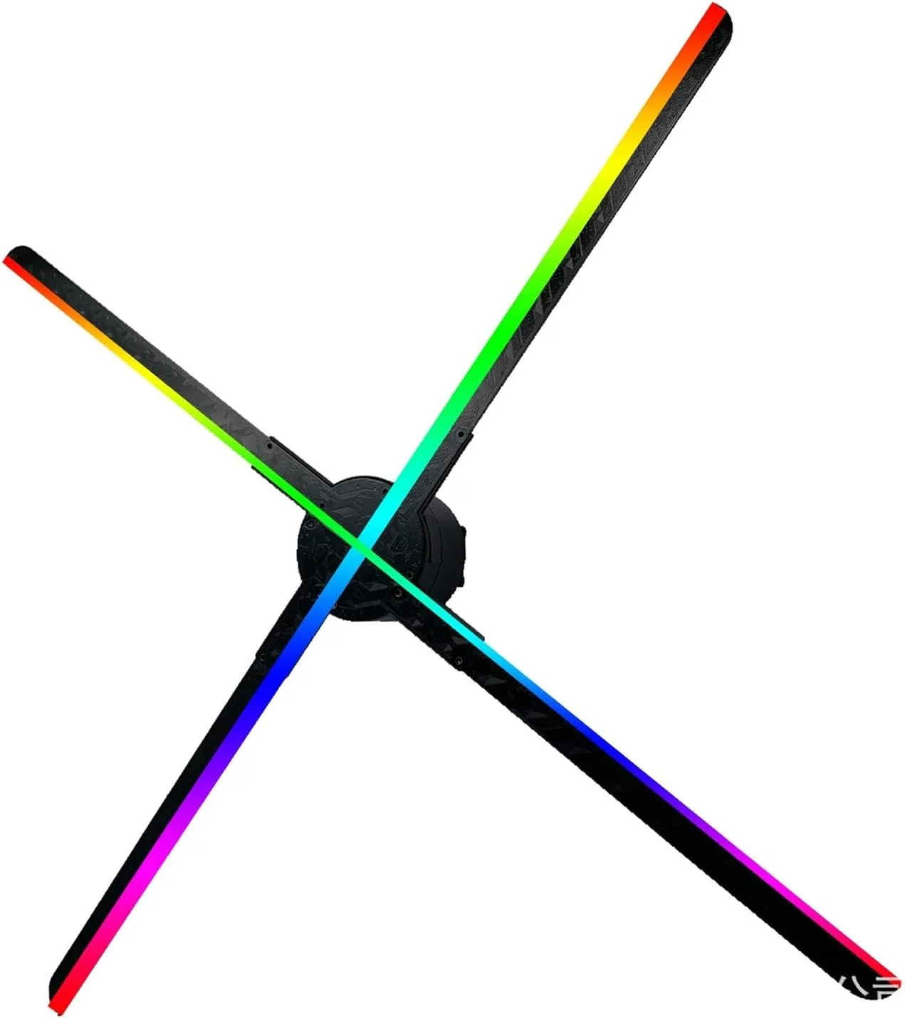 فن هولوگرام سه بعدی TISTIK، لامپ پروژکتور هولوگرافی سه بعدی، تصویربرداری معلق استریو چشمی، فن LED صفحه نمایش خیره کننده 56 سانتی متری، دستگاه تبلیغاتی شفاف و کم مصرف (رنگ: Us، اندازه: H56)