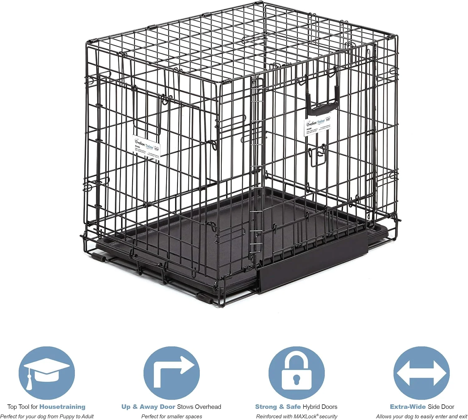 قفس سگ دو درب Ovation از MidWest Homes for Pets، سایز 24 اینچ