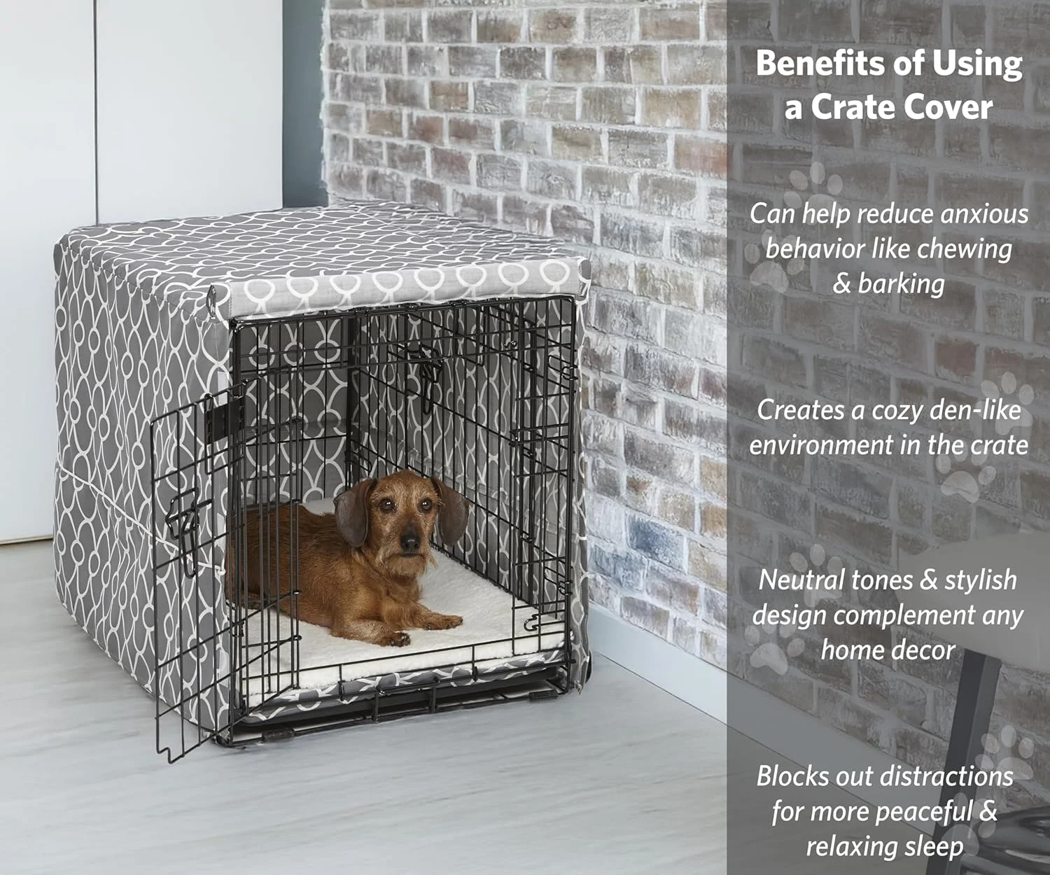 روکش قفس سگ MidWest Homes for Pets، روکش حریم خصوصی قفس سگ مناسب برای قفس های سگ MidWest، قابل شستشو و خشک کردن در ماشین لباسشویی