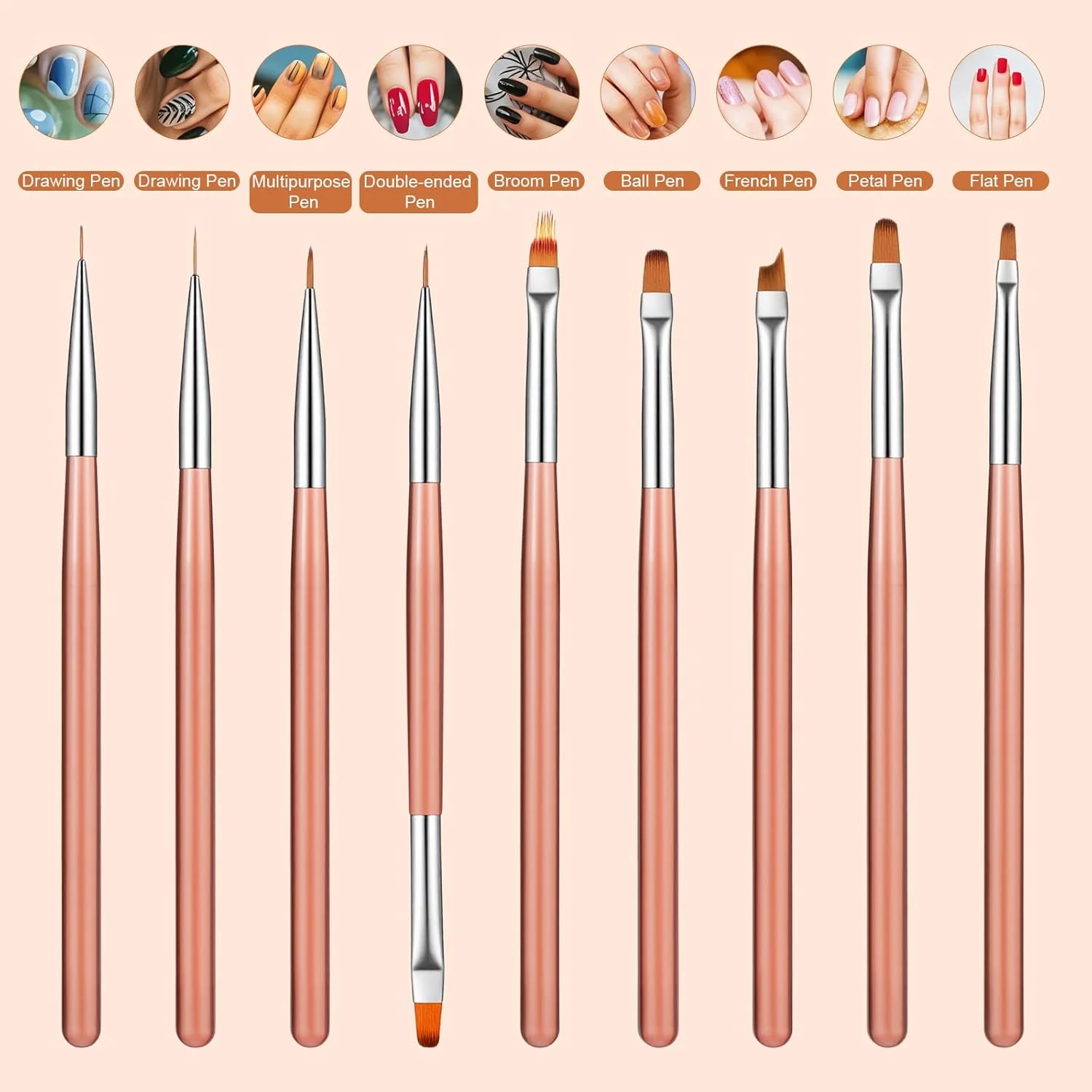 ست 18 عددی قلم مو طراحی ناخن ElevateTech، قلم موی طراحی ناخن، قلم موی اکریلیک، ابزار طراحی ناخن با قلم موی ژل اکستنشن ناخن، قلم موی ژل ناخن، قلم نقطه گذاری ناخن ست 18 عددی قلم مو طراحی ناخن ElevateTech، قلم موی طراحی ناخن، قلم موی اکریلیک، ابزار طراحی ناخن با قلم موی ژل اکستنشن ناخن، قلم موی ژل ناخن، قلم نقطه گذاری ناخن