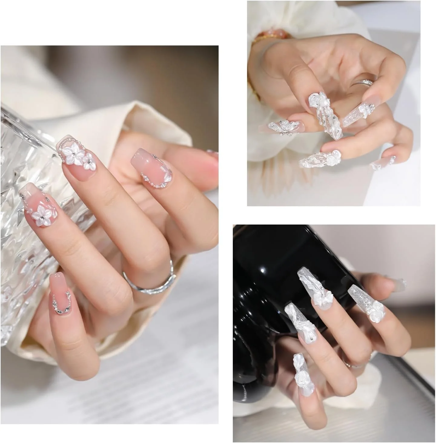 ژل طراحی ناخن سه بعدی مروارید سفید GZMAYUEN، ژل غیر چسبنده برای طراحی ناخن سه بعدی برای مدل سازی، کاشت ناخن، ژل مجسمه سازی ناخن، مناسب برای استفاده در سالن و منزل، 15 گرم