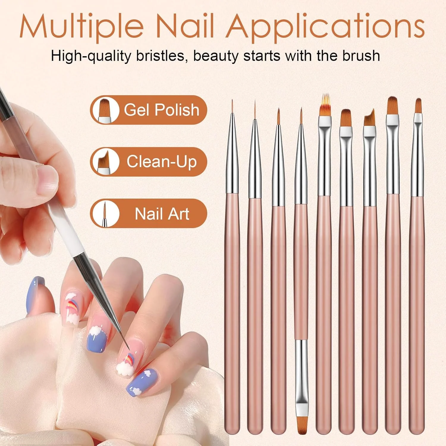 ست 18 عددی قلم مو طراحی ناخن ElevateTech، قلم موی طراحی ناخن، قلم موی اکریلیک، ابزار طراحی ناخن با قلم موی ژل اکستنشن ناخن، قلم موی ژل ناخن، قلم نقطه گذاری ناخن ست 18 عددی قلم مو طراحی ناخن ElevateTech، قلم موی طراحی ناخن، قلم موی اکریلیک، ابزار طراحی ناخن با قلم موی ژل اکستنشن ناخن، قلم موی ژل ناخن، قلم نقطه گذاری ناخن