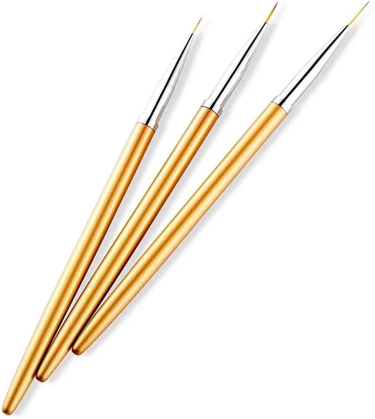 ست ۳ عددی قلم موی طراحی ناخن فلزی با سر گرد، مناسب برای ژل، اکستنشن، طراحی، کشیدن گل و ابزار مانیکور (رنگ: 1) Leunlee ست ۳ عددی قلم موی طراحی ناخن فلزی با سر گرد، مناسب برای ژل، اکستنشن، طراحی، کشیدن گل و ابزار مانیکور (رنگ: 1) Leunlee