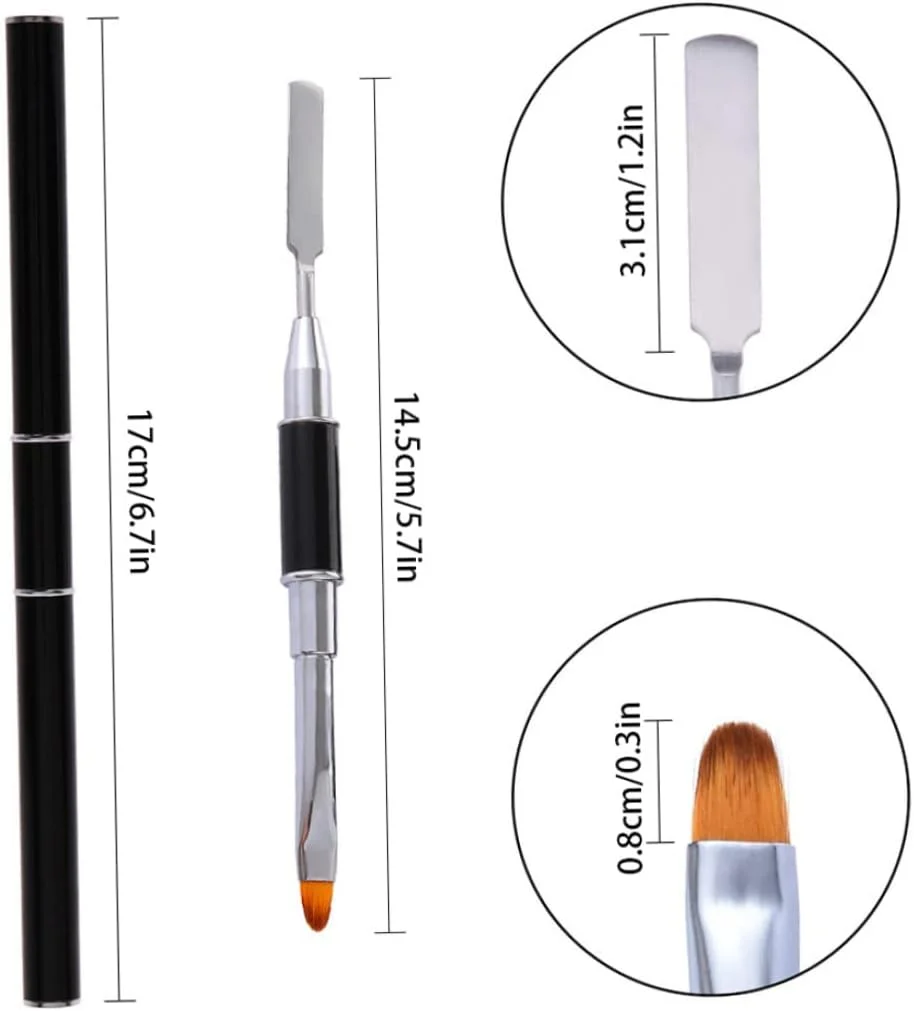 قلم طراحی ناخن دو طرفه، قلم رنگ آمیزی چسب، ابزار شکل دهی اسلایس، برس اکستنشن سریع برای برس طراحی ناخن