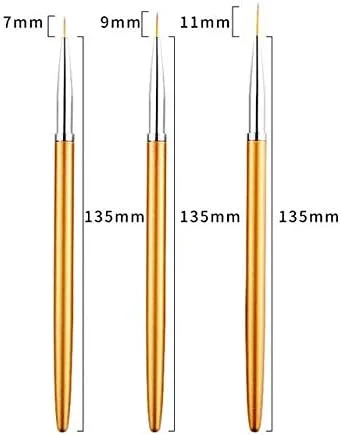 ست ۳ عددی قلم موی طراحی ناخن فلزی با سر گرد، مناسب برای ژل، اکستنشن، طراحی، کشیدن گل و ابزار مانیکور (رنگ: 1) Leunlee ست ۳ عددی قلم موی طراحی ناخن فلزی با سر گرد، مناسب برای ژل، اکستنشن، طراحی، کشیدن گل و ابزار مانیکور (رنگ: 1) Leunlee