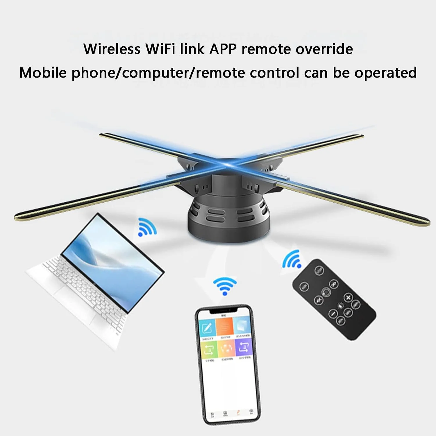 فن نمایشگر هولوگرام سه بعدی SilteD، پروژکتور تبلیغاتی ویدیویی هولوگرافی چشم با نور LED 22 اینچی، پخش زنده بیدرنگ WiFi، اتصال، برای نمایشگاه تجاری فروشگاه و مرکز خرید فن نمایشگر هولوگرام سه بعدی SilteD، پروژکتور تبلیغاتی ویدیویی هولوگرافی چشم با نور LED 22 اینچی، پخش زنده بیدرنگ WiFi، اتصال، برای نمایشگاه تجاری فروشگاه و مرکز خرید