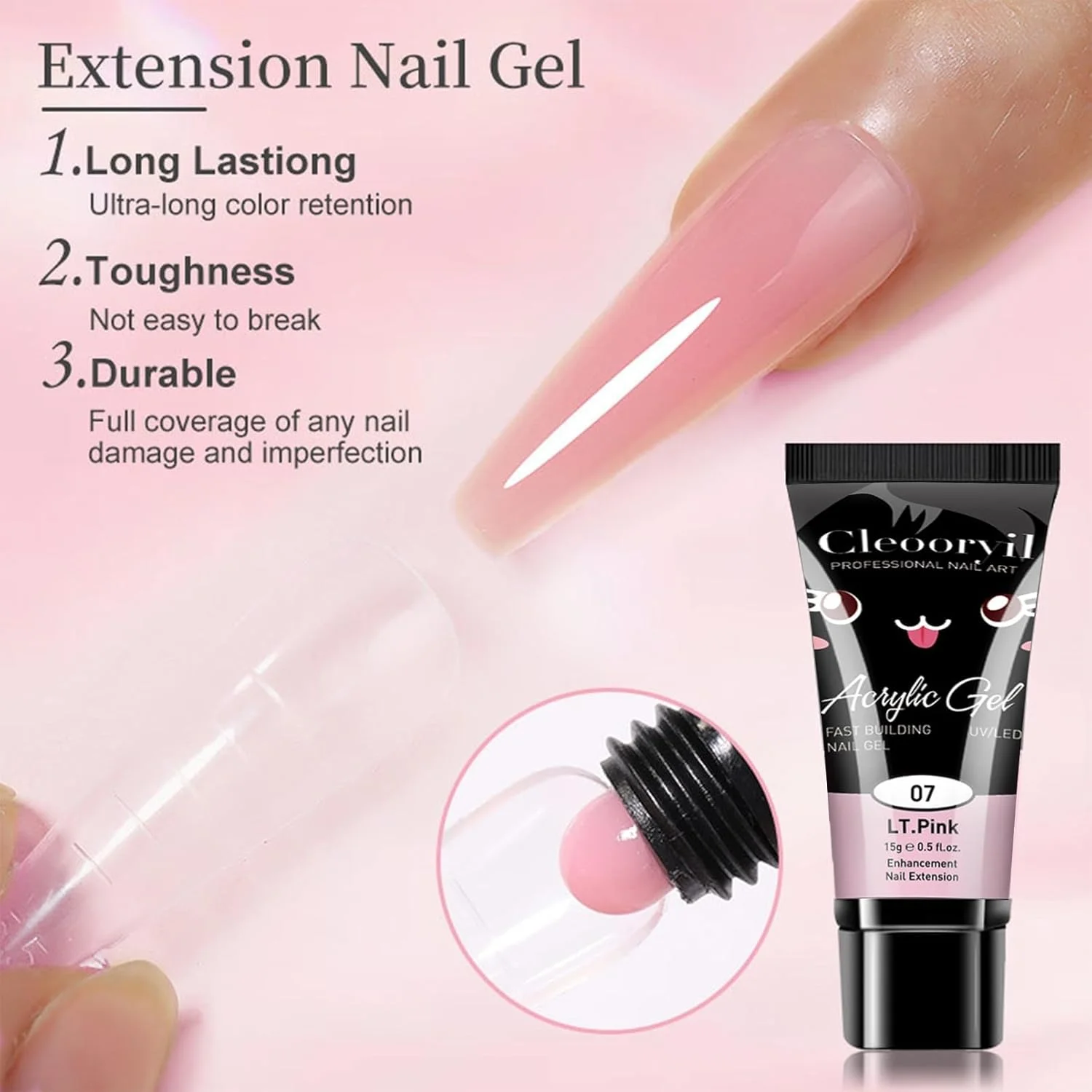 کیت کاشت ناخن پلی ژل با 3 رنگ (شفاف، سفید، صورتی)، ست کامل ژل سازنده برای مبتدیان، شامل محلول لغزنده و ابزار، ایجاد ناخن های بادوام با ظاهری طبیعی مانند سالن کیت کاشت ناخن پلی ژل با 3 رنگ (شفاف، سفید، صورتی)، ست کامل ژل سازنده برای مبتدیان، شامل محلول لغزنده و ابزار، ایجاد ناخن های بادوام با ظاهری طبیعی مانند سالن