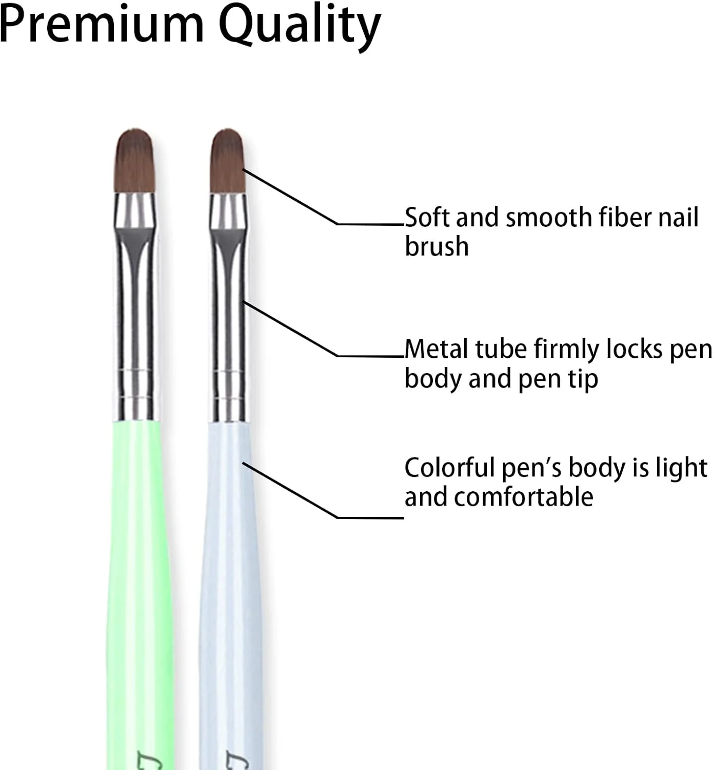 ست قلم موی طراحی ناخن Lofuanna، قلم موی ژل ناخن 7 عددی، قلم موی ژل اکستنشن پلی، ابزار مانیکور فرانسوی، قلم موی سازنده نوک ناخن، قلم نقاشی آکریلیک برای استفاده در منزل و سالن های حرفه ای در اندازه های مختلف