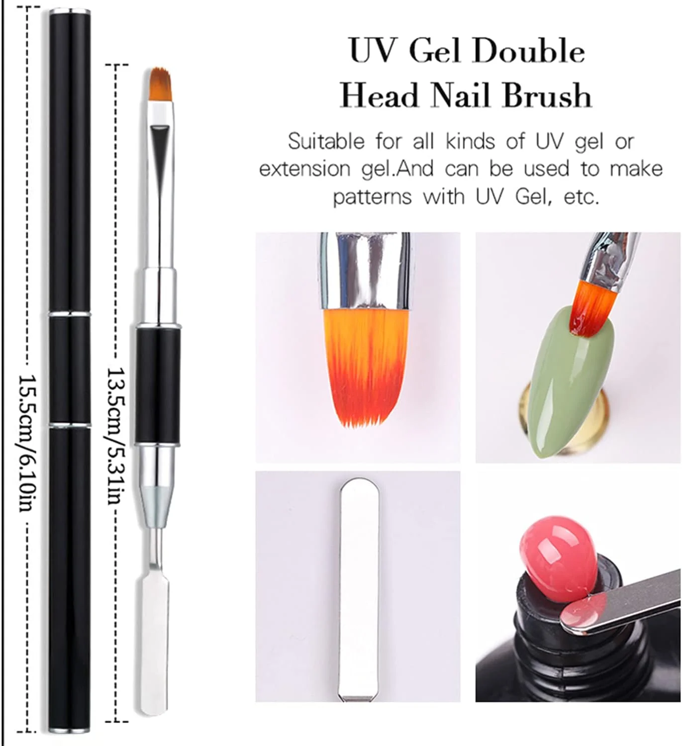 مجموعه 120 عددی قالب ناخن دوگانه NAISKA، قالب های اکستنشن ناخن ژلی، استیلتو با 12 سایز مختلف به همراه قلم موی ژل، 1 عدد سوهان ناخن و 5 عدد گیره ناخن