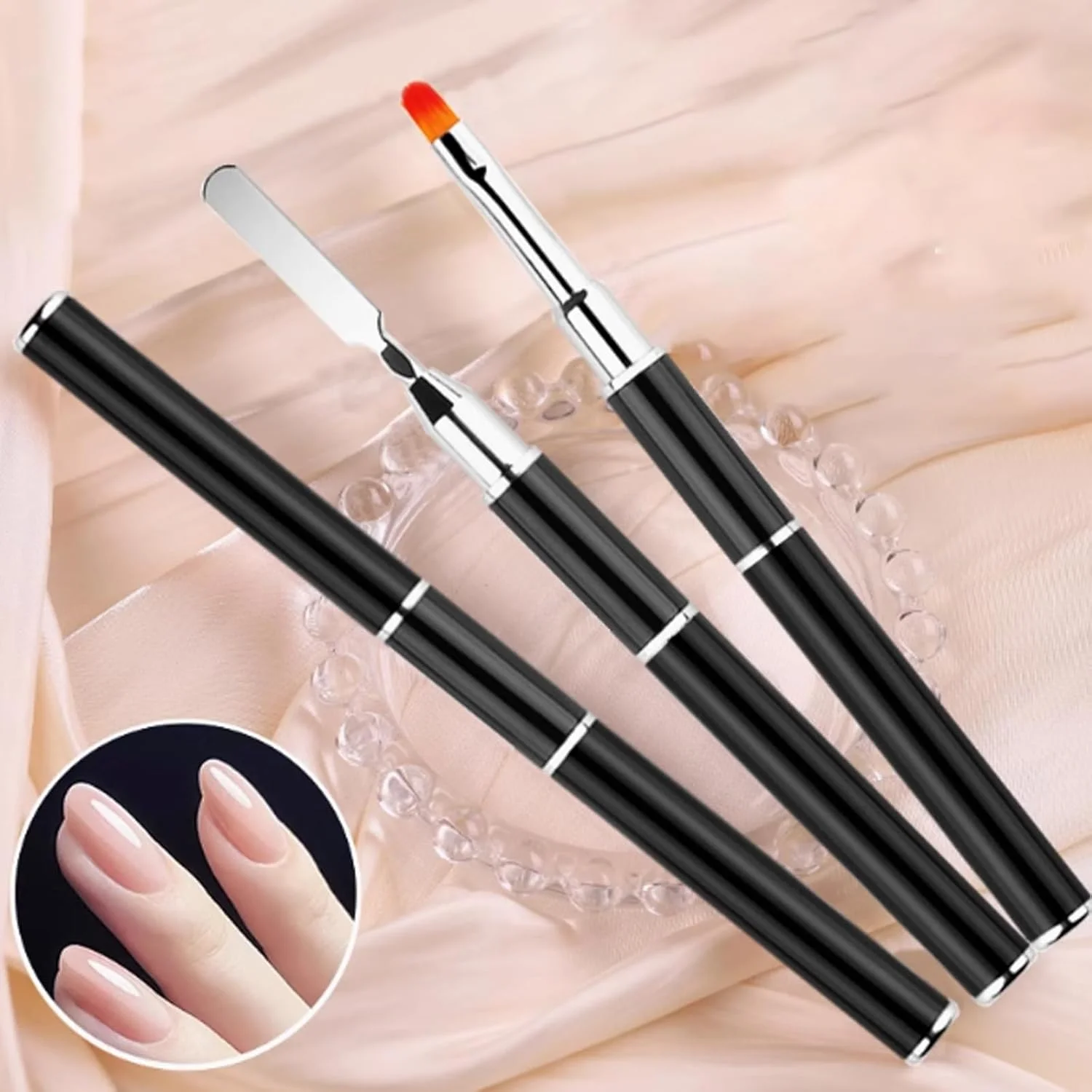 قلم طراحی ناخن: قلم کریستالی ژل یو وی برای کاشت ناخن، ابزارهای ضروری اکریلیک با کاربرد دقیق، مناسب برای مانیکور DIY و استفاده در منزل، ابزارهای طراحی ناخن ترندی 2025