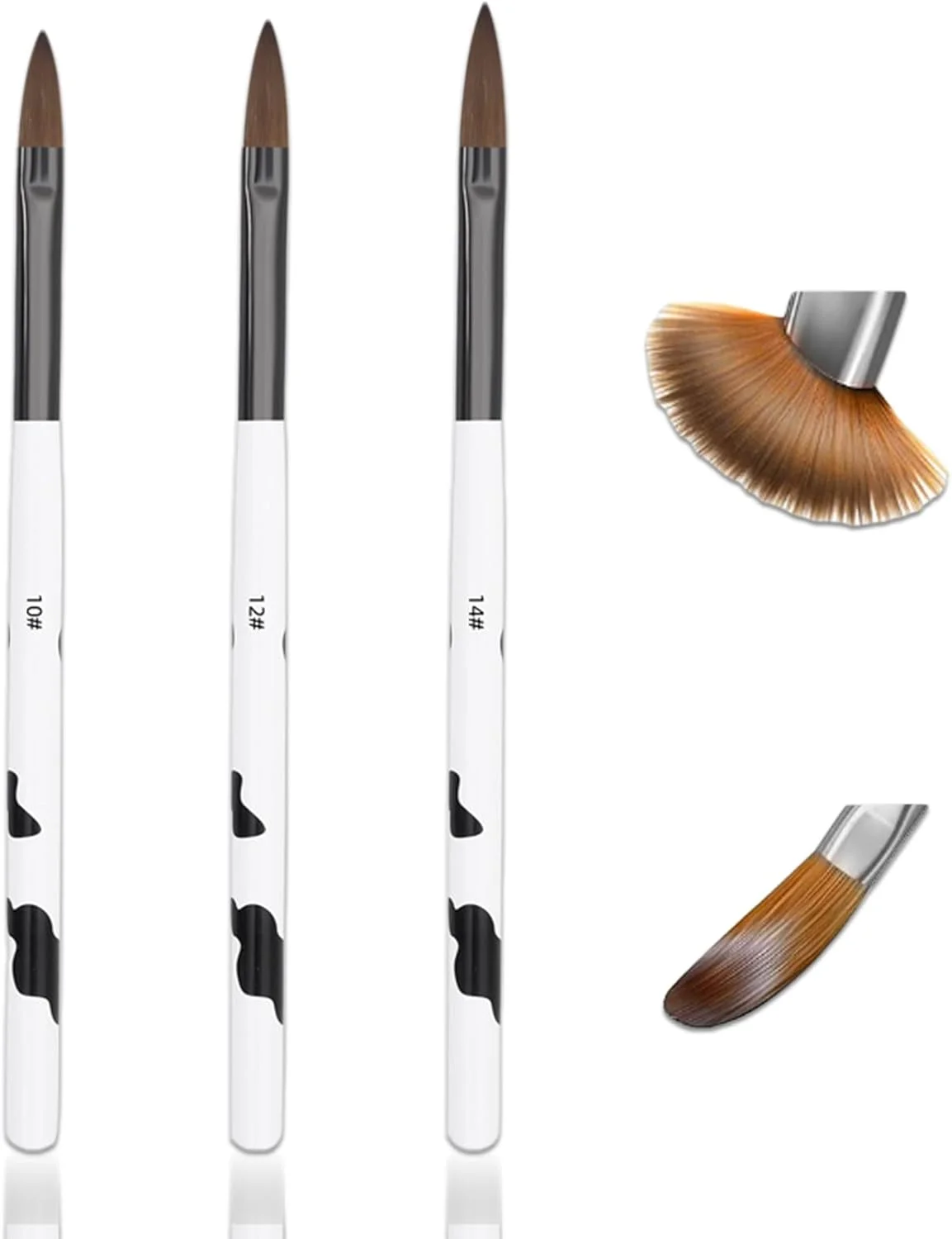 ست 3 عددی قلم طراحی ناخن حرفه ای، مناسب برای ناخن های ژلی - سایز 10/12/14، برای قلم طراحی ناخن ابزار تزئین DIY برس لاک ناخن ست 3 عددی قلم طراحی ناخن حرفه ای، مناسب برای ناخن های ژلی - سایز 10/12/14، برای قلم طراحی ناخن ابزار تزئین DIY برس لاک ناخن