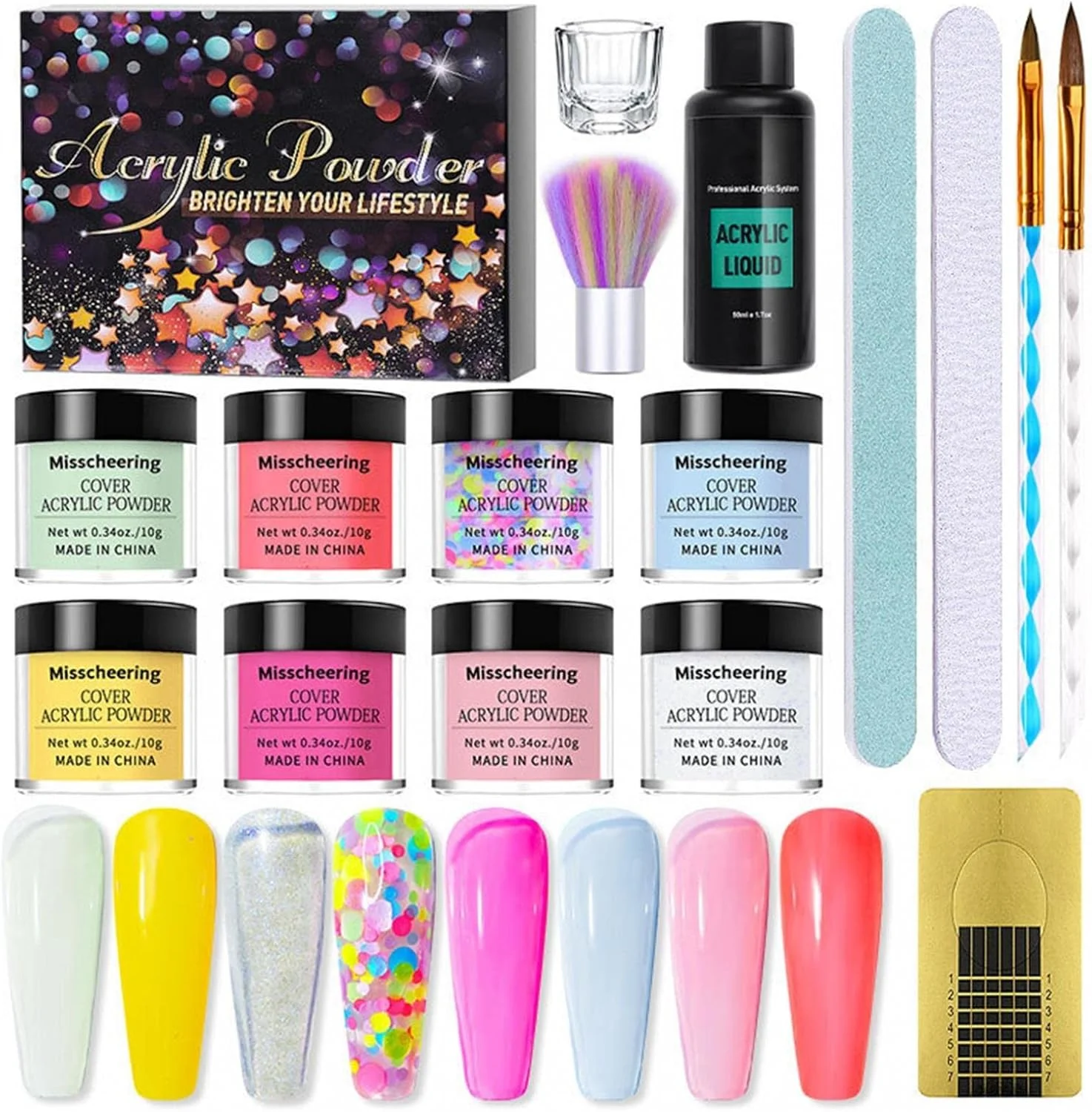 کیت طراحی، پولیش و نقاشی ناخن، قلم طراحی ناخن، 8 پودر کریستالی، 2 سوهان ناخن، 2 قلم ناخن، 1 ظرف شیشه ای، 50 میلی لیتر مایع کریستالی، برس گرد و غبار، 20 نگهدارنده کاغذی، برای کاشت و طراحی ناخن کیت طراحی، پولیش و نقاشی ناخن، قلم طراحی ناخن، 8 پودر کریستالی، 2 سوهان ناخن، 2 قلم ناخن، 1 ظرف شیشه ای، 50 میلی لیتر مایع کریستالی، برس گرد و غبار، 20 نگهدارنده کاغذی، برای کاشت و طراحی ناخن