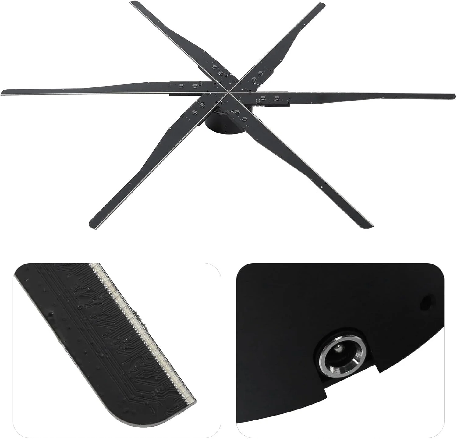 پروژکتور تبلیغاتی هولوگرافیک سه بعدی Bewinner، نمایشگر فن LED هولوگرافیک 6 پره، پروژکشن فن LED چشمی سه بعدی 85 سانتی متری، پشتیبانی از (دوشاخه بریتانیا 100-240 ولت) پروژکتور تبلیغاتی هولوگرافیک سه بعدی Bewinner، نمایشگر فن LED هولوگرافیک 6 پره، پروژکشن فن LED چشمی سه بعدی 85 سانتی متری، پشتیبانی از (دوشاخه بریتانیا 100-240 ولت)