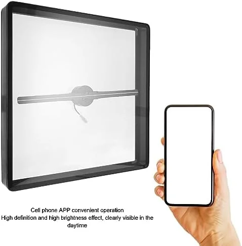 پروژکتور فن هولوگرام سه بعدی Bewinner 18.5 اینچی با قابلیت اتصال WiFi و کارت حافظه، نمایشگر تبلیغاتی با پشتیبانی از فرمت های مختلف ویدئویی و تصویری، دوشاخه امارات متحده عربی