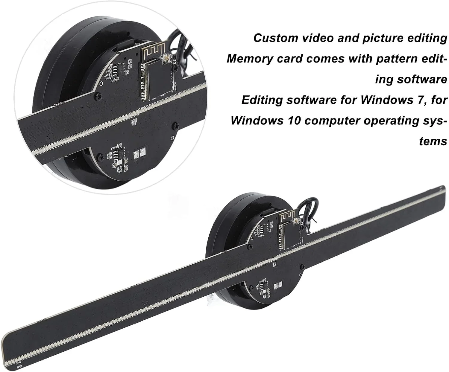 فن هولوگرام سه بعدی Bewinner - نمایشگر پروژکتور تبلیغاتی سه بعدی با 224 عدد LED و کتابخانه ویدیویی 700، پروژکتور هولوگرافی هالووین با ضخامت فوق العاده 1.2 اینچ برای علائم فروشگاه های تجاری (دوشاخه UK)، DUCRQF6BP0-13