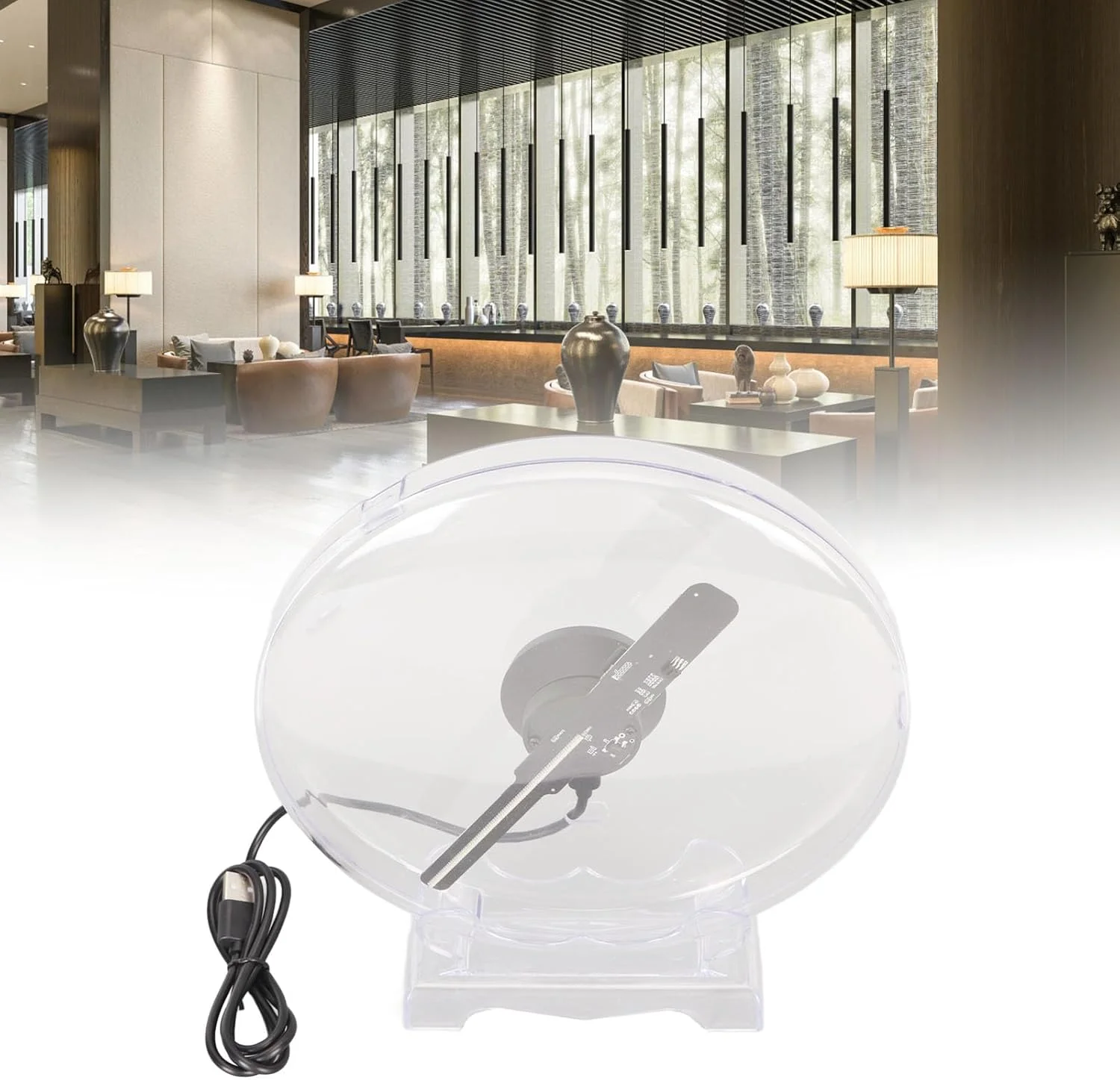 پروژکتور فن هولوگرام سه بعدی Bewinner و نمایشگر هولوگرافی، پروژکتور WiFi سه بعدی چشم غیر مسلح با 160x1080 مهره LED 80، فن هولوگرام تبلیغاتی برای تبلیغات تجاری