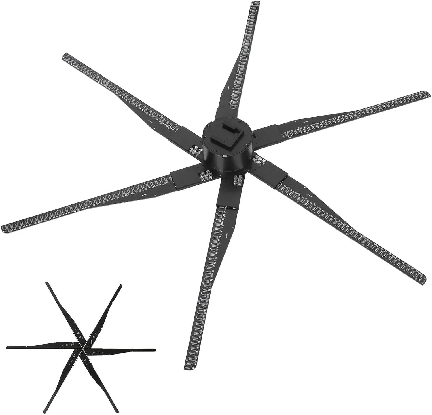 دستگاه تبلیغاتی پروژکتور هولوگرافیک سه بعدی با وضوح بالا Bewinner، فن 6 پره، مدل Z9H، 85 سانتی متر، 100-240 ولت (دوشاخه UK)