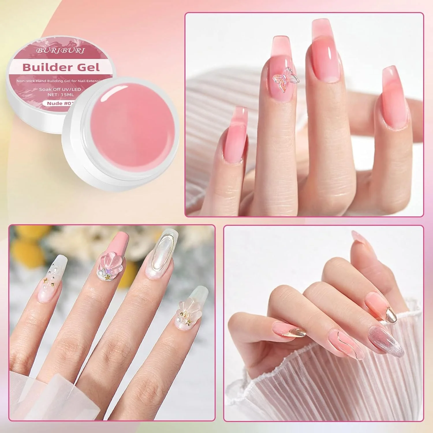 ژل بیلدر جامد برای ناخن، ژل مجسمه سازی ناخن MAKINGTEC، ژل بیلدر جامد غیر چسبنده، ژل سخت افزاری ارتقا یافته برای اکستنشن ناخن، ژل مجسمه سازی سه بعدی برای طراحی ناخن سالن آرایش ناخن (رنگ برهنه) ژل بیلدر جامد برای ناخن، ژل مجسمه سازی ناخن MAKINGTEC، ژل بیلدر جامد غیر چسبنده، ژل سخت افزاری ارتقا یافته برای اکستنشن ناخن، ژل مجسمه سازی سه بعدی برای طراحی ناخن سالن آرایش ناخن (رنگ برهنه)