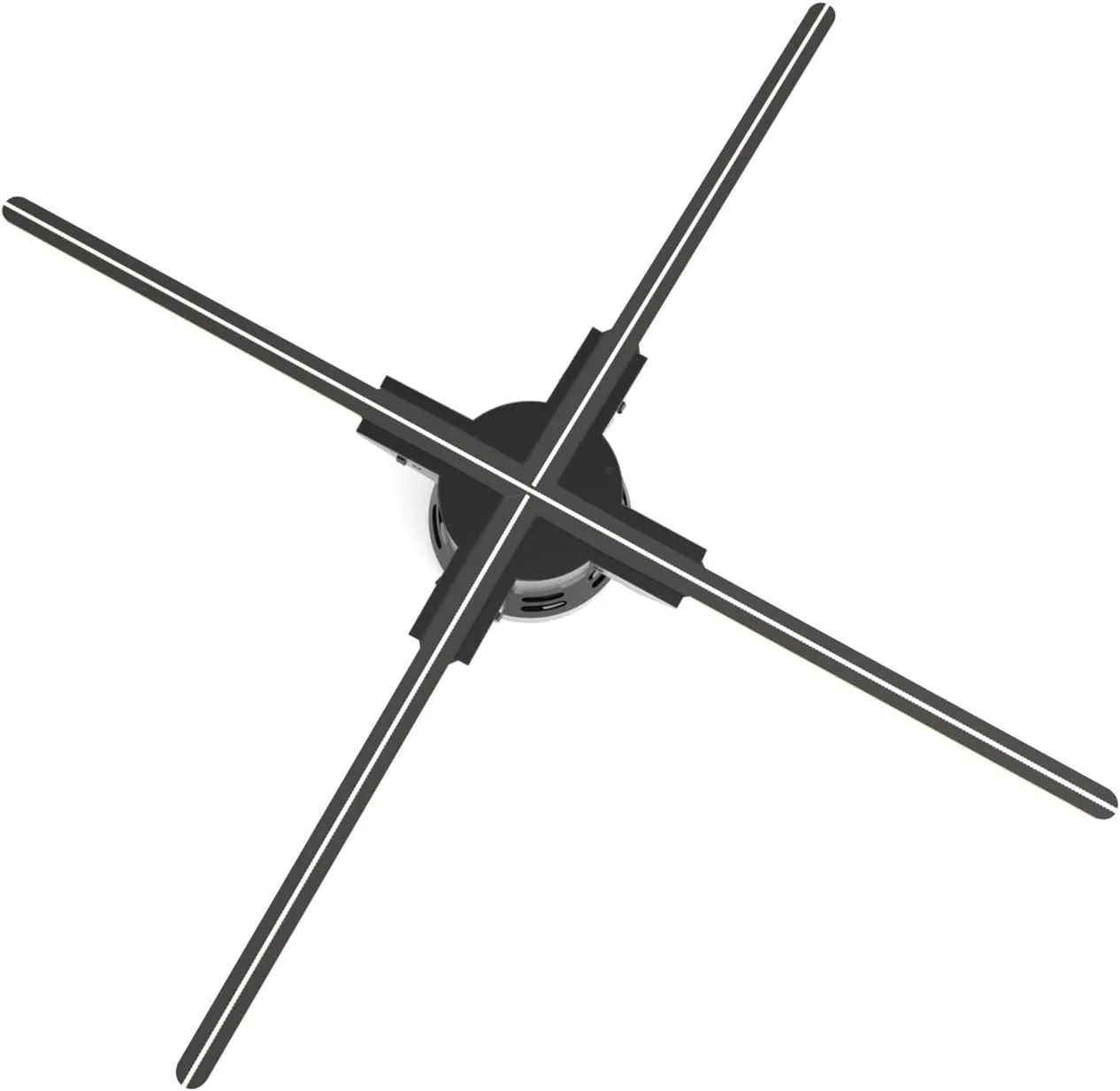 فن هولوگرام سه بعدی RIMOAL با مهره های LED، فن هولوگرافی چشم غیر مسلح، دستگاه تبلیغاتی شناور استریو، نمایشگاه تجاری HD 1080P برای نمایشگاه ها، مغازه ها، بارها