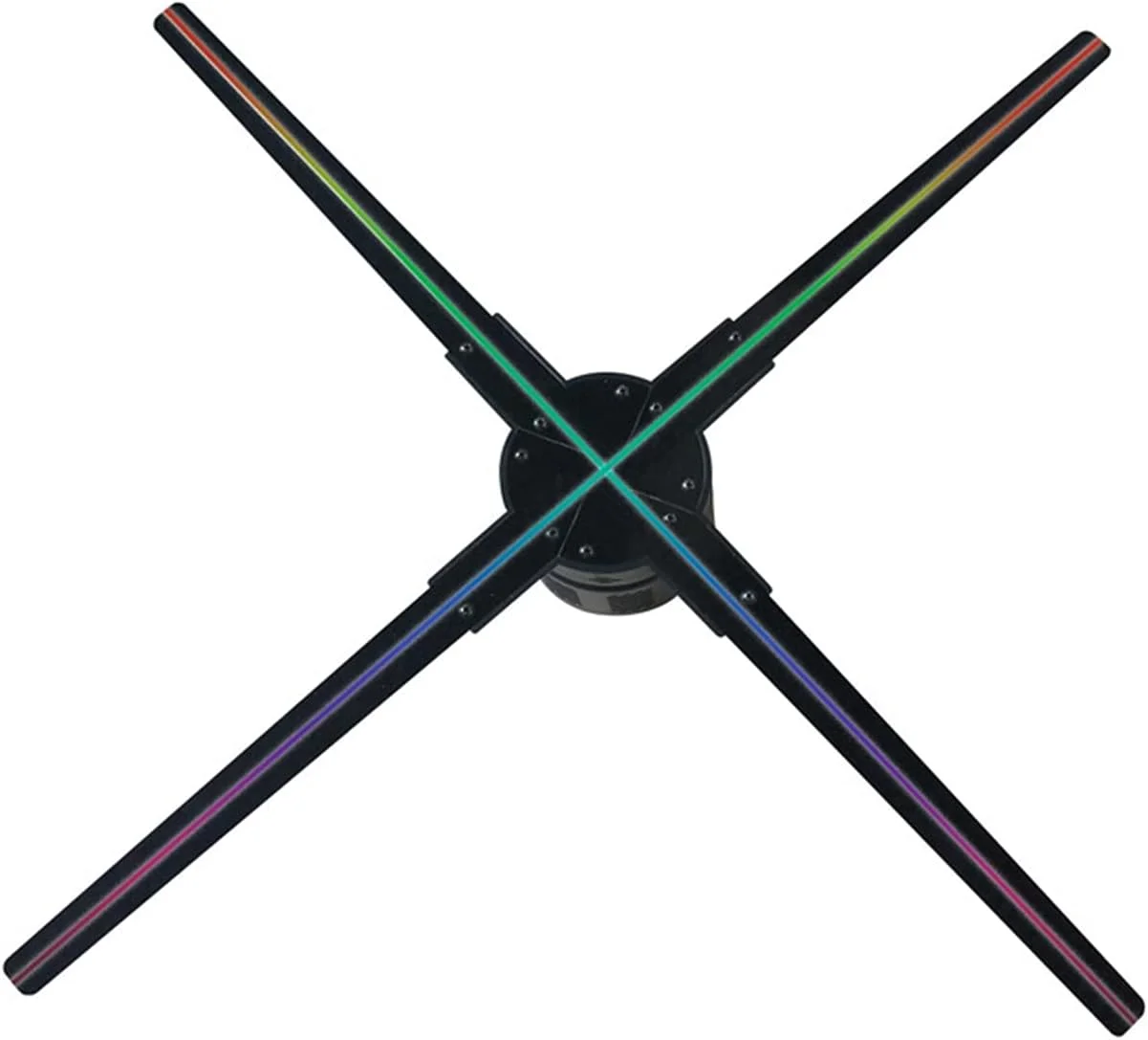 فن هولوگرافیک LED REHOOF، فن هولوگرافیک سه بعدی با چشم غیر مسلح، دستگاه تبلیغاتی پروژکتور هولوگرافیک سه بعدی دیواری، تجهیزات چرخشی سه بعدی قابل اتصال، پروژکشن هولوگرافیک هالووین (اندازه: 65 سانتی متر)