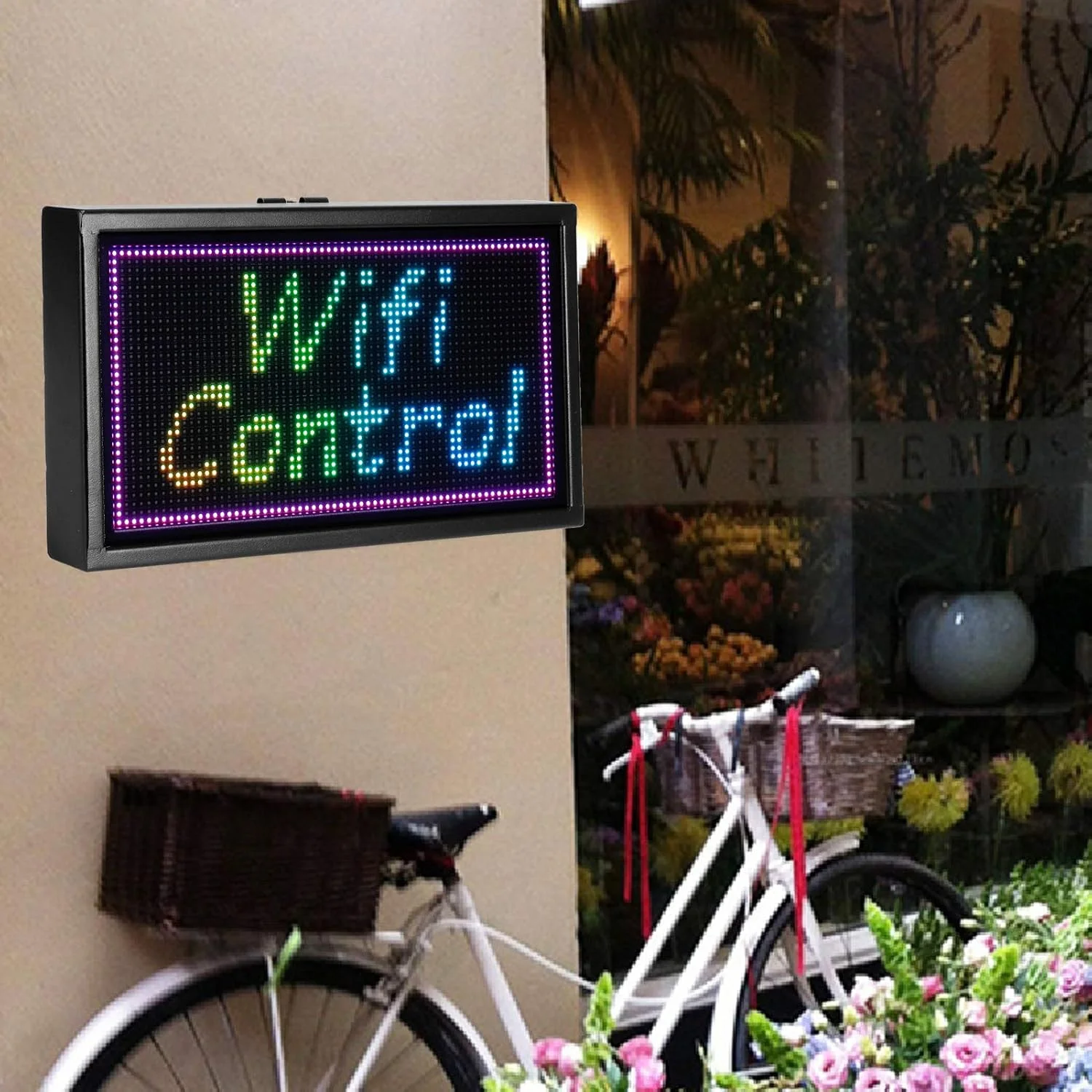 تابلو ال ای دی، صفحه نمایش تبلیغاتی رنگی کامل وای فای برای مرکز خرید، تغذیه از طریق USB