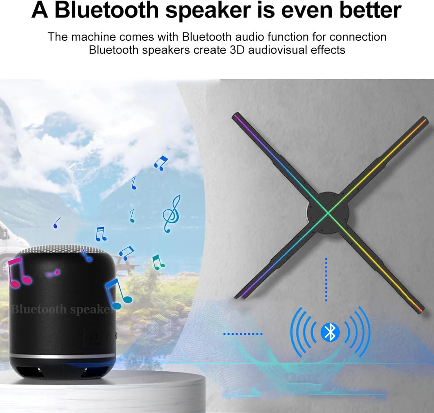 دستگاه تبلیغاتی فن هولوگرام سه بعدی SDFhNest، پروژکتور هولوگرافی WiFi، صفحه نمایش فن 678 LED، نمایشگر با کیفیت بالا