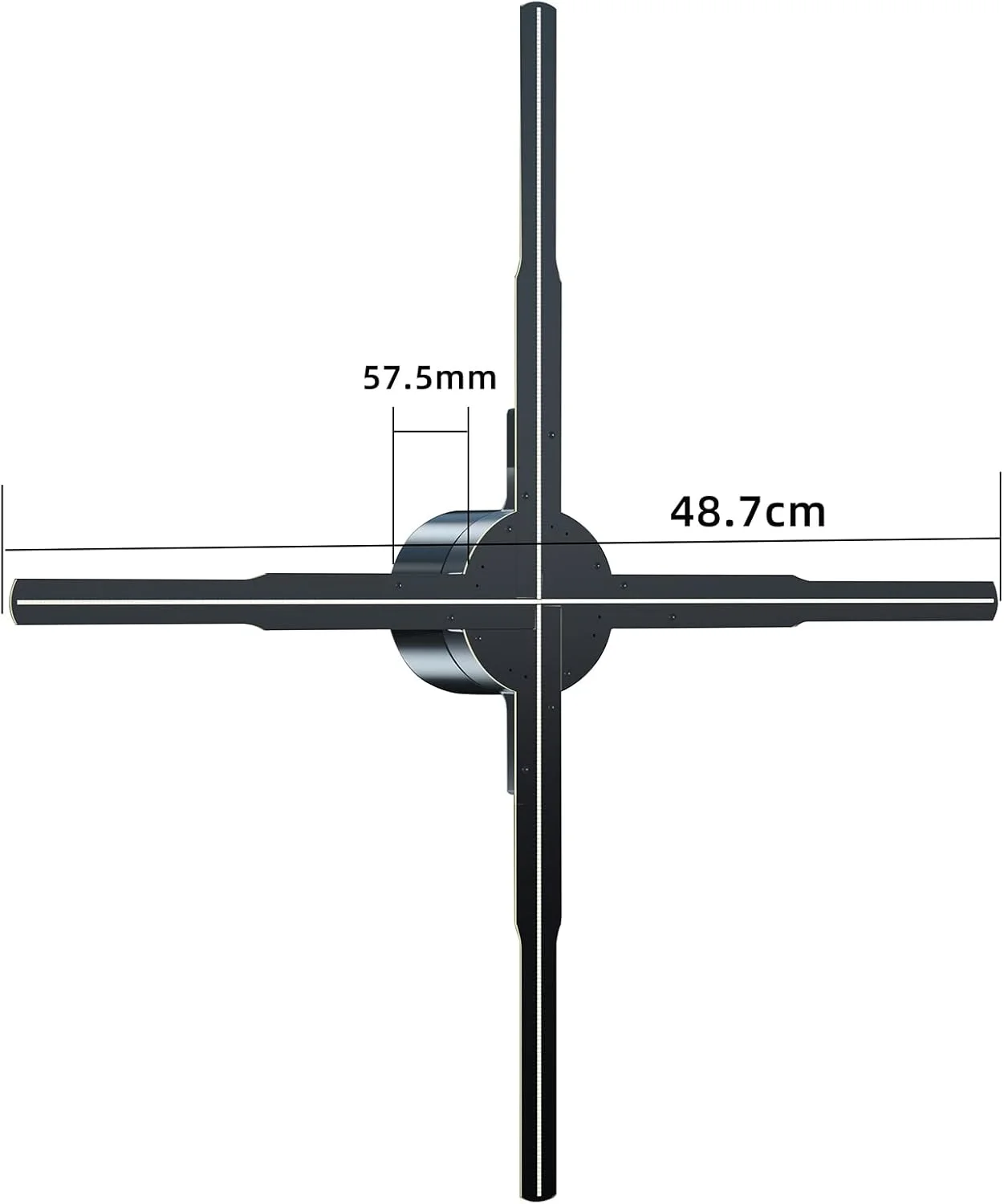 پروژکتور هولوگرام سه بعدی QAHM، فن نمایشگر تبلیغاتی، پخش کننده دیواری، فن LED سه بعدی با کیفیت 2K HD با 576 مهره چراغ LED، کنترل از راه دور، نمایشگر صفحه نمایش بلادرنگ برای تجارت