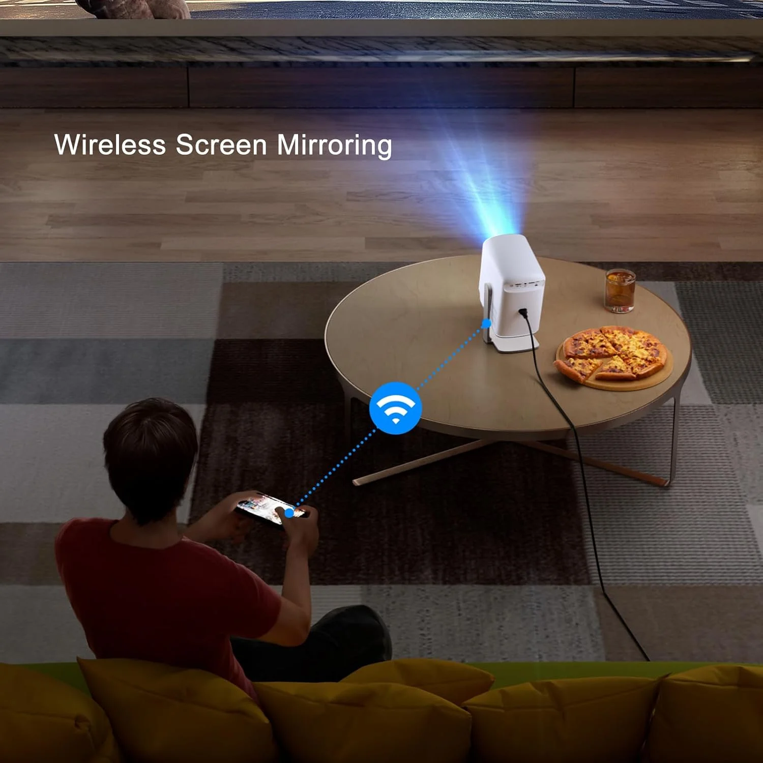 پروژکتور HD با قابلیت نمایش بیسیم صفحه نمایش برای منزل، پروژکتور فیلم قابل حمل با سیستم عامل 11.0، رزولوشن بالا، حافظه 8 گیگابایتی (دوشاخه UK) پروژکتور HD با قابلیت نمایش بیسیم صفحه نمایش برای منزل، پروژکتور فیلم قابل حمل با سیستم عامل 11.0، رزولوشن بالا، حافظه 8 گیگابایتی (دوشاخه UK)