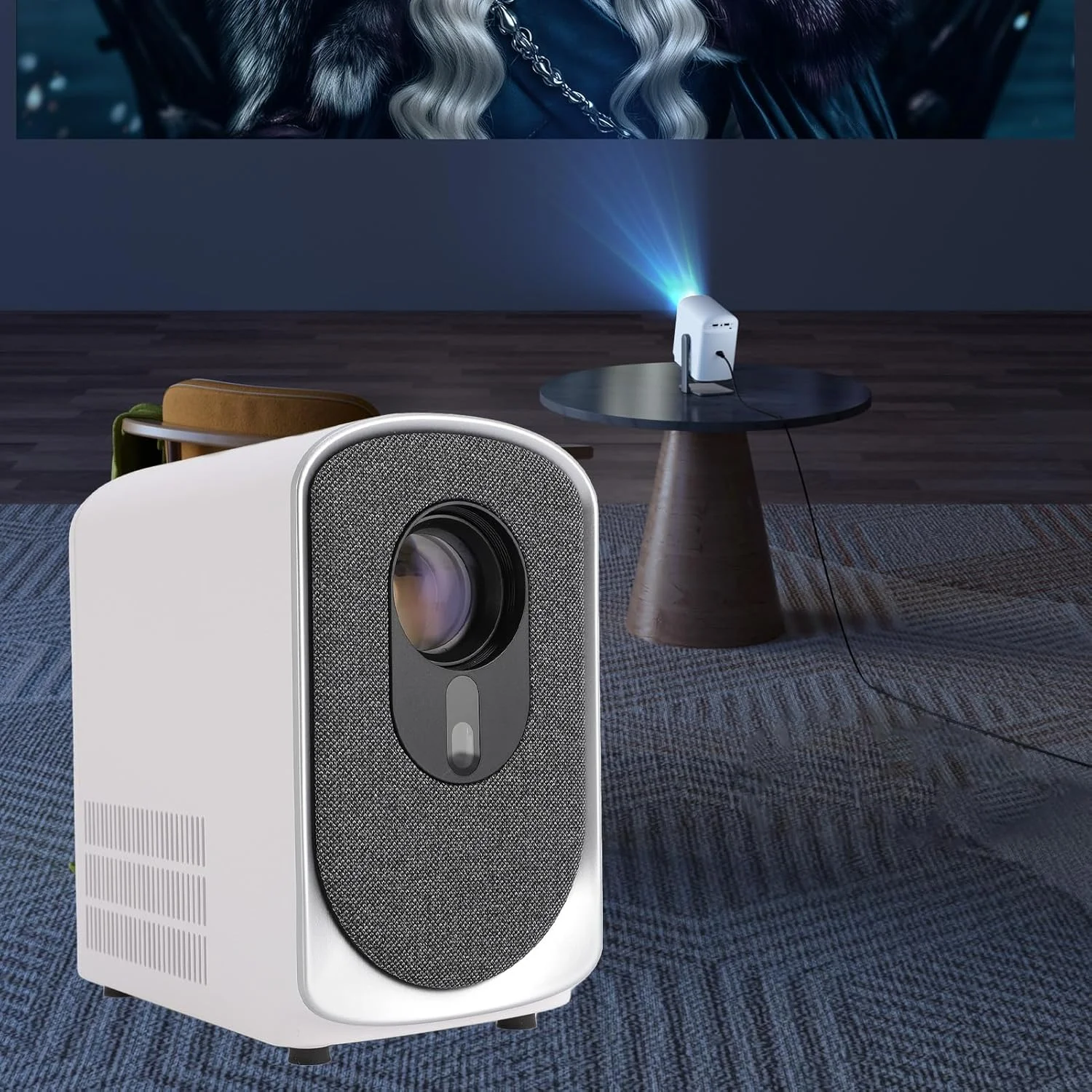 پروژکتور HD با قابلیت نمایش بیسیم صفحه نمایش برای منزل، پروژکتور فیلم قابل حمل با سیستم عامل 11.0، رزولوشن بالا، حافظه 8 گیگابایتی (دوشاخه UK) پروژکتور HD با قابلیت نمایش بیسیم صفحه نمایش برای منزل، پروژکتور فیلم قابل حمل با سیستم عامل 11.0، رزولوشن بالا، حافظه 8 گیگابایتی (دوشاخه UK)