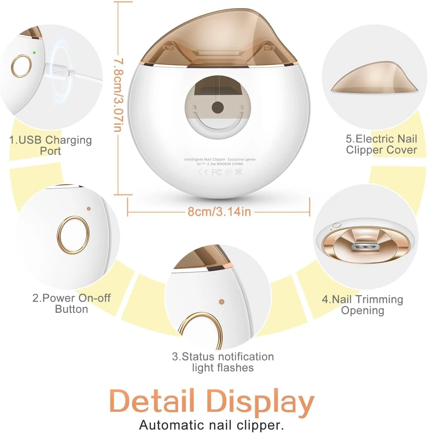 ناخن گیر برقی Aputue، 2 در 1، پیرایشگر و سوهان ناخن، قیچی ناخن گیر اتوماتیک، سوهان ناخن، مناسب برای بزرگسالان، سالمندان، نوزادان، کودکان، مردان و زنان (سفید) ناخن گیر برقی Aputue، 2 در 1، پیرایشگر و سوهان ناخن، قیچی ناخن گیر اتوماتیک، سوهان ناخن، مناسب برای بزرگسالان، سالمندان، نوزادان، کودکان، مردان و زنان (سفید)