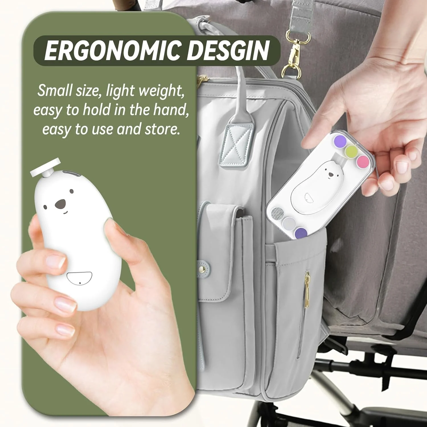 ناخن گیر برقی کودک ALMEKAQUZ، ناخن گیر شارژی کودک با 6 سری سنگ زنی و چراغ LED، ست سوهان ناخن ایمن کودک برای پولیش ناخن و انگشتان نوزاد و کودک نوپا ناخن گیر برقی کودک ALMEKAQUZ، ناخن گیر شارژی کودک با 6 سری سنگ زنی و چراغ LED، ست سوهان ناخن ایمن کودک برای پولیش ناخن و انگشتان نوزاد و کودک نوپا