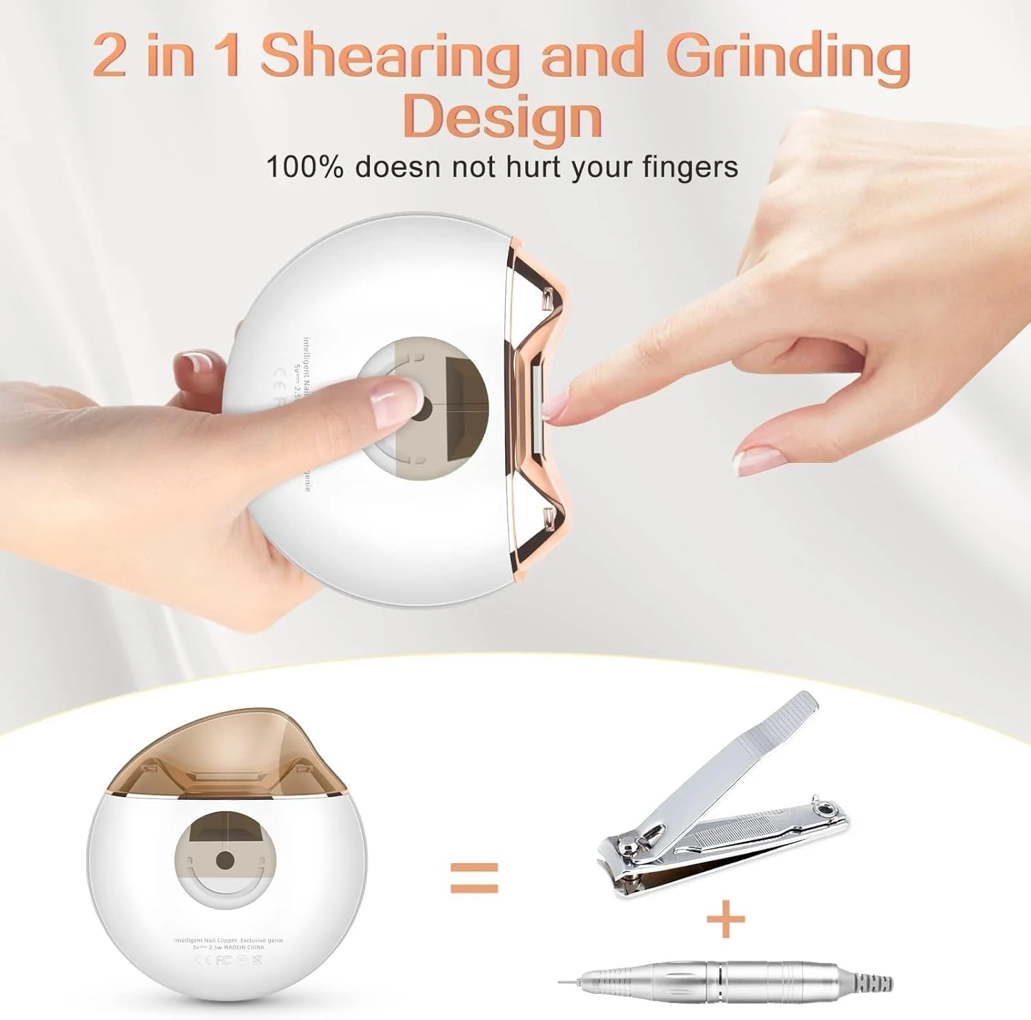 ناخن گیر برقی Aputue، 2 در 1، پیرایشگر و سوهان ناخن، قیچی ناخن گیر اتوماتیک، سوهان ناخن، مناسب برای بزرگسالان، سالمندان، نوزادان، کودکان، مردان و زنان (سفید) ناخن گیر برقی Aputue، 2 در 1، پیرایشگر و سوهان ناخن، قیچی ناخن گیر اتوماتیک، سوهان ناخن، مناسب برای بزرگسالان، سالمندان، نوزادان، کودکان، مردان و زنان (سفید)