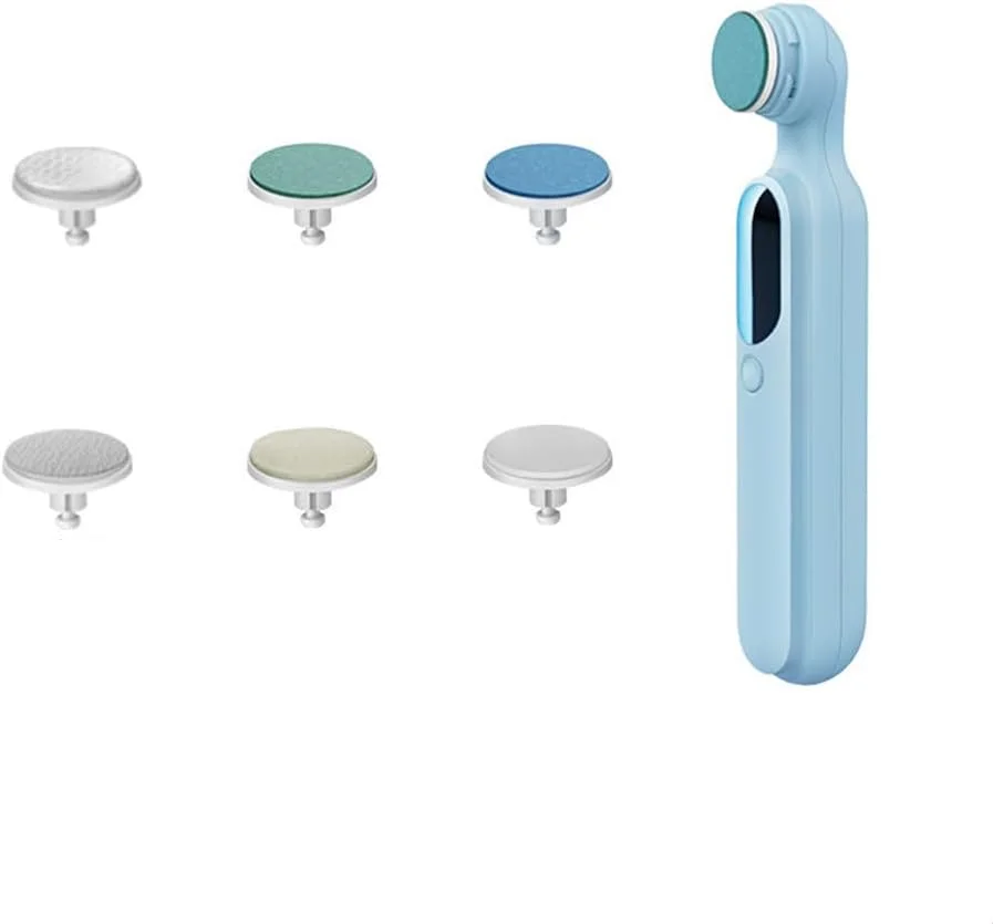 دستگاه سوهان برقی ناخن آزونه، ست سوهان و بافر برقی ناخن 6 در 1، کیت حرفه ای مانیکور پدیکور، سوهان برقی ناخن بدون سیم، ابزار مانیکور قابل حمل برای مبتدیان حرفه ای